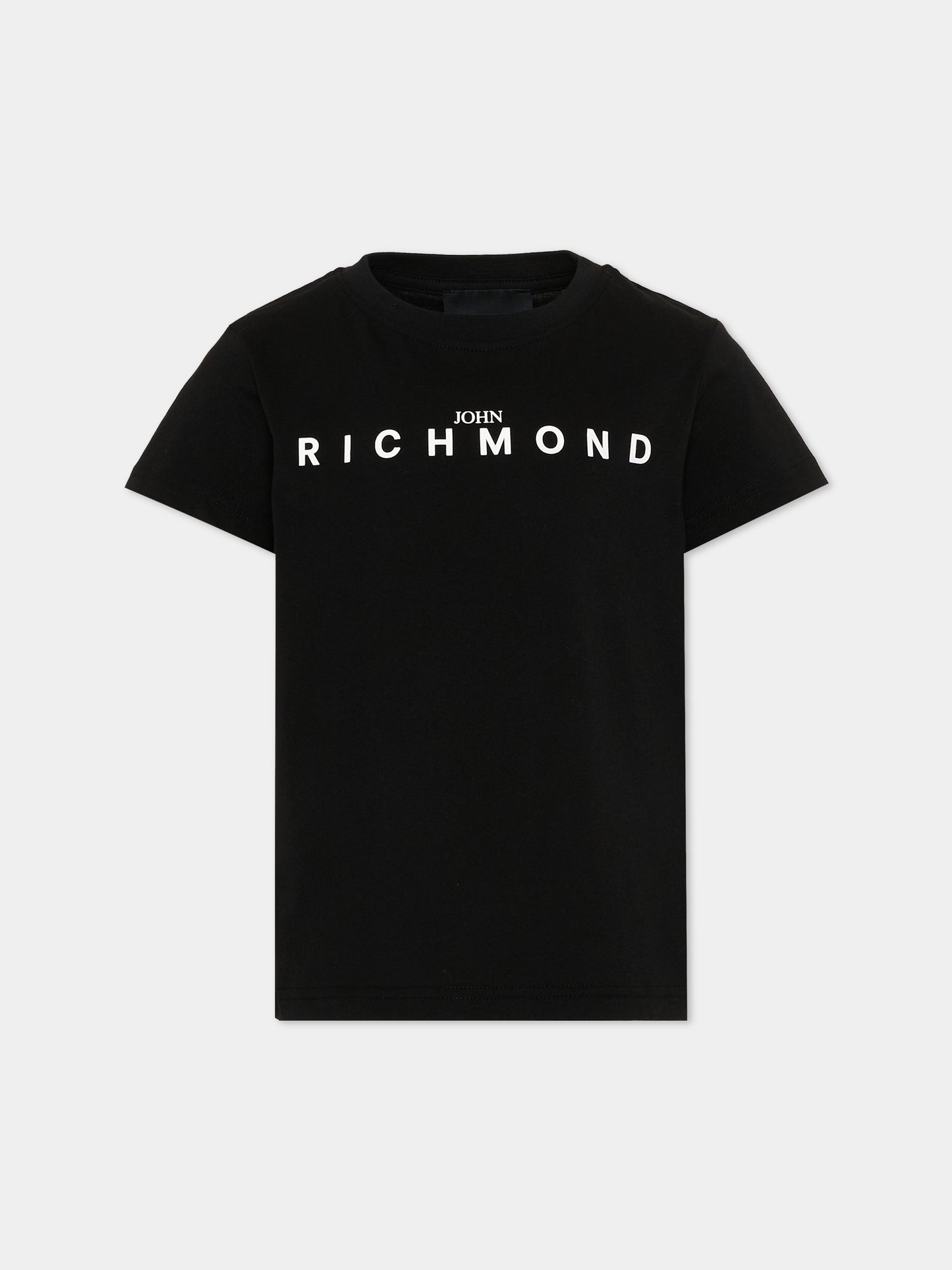 T-Shirt nera per bambino con logo,Richmond,RBA26009TS BLACK BLACK