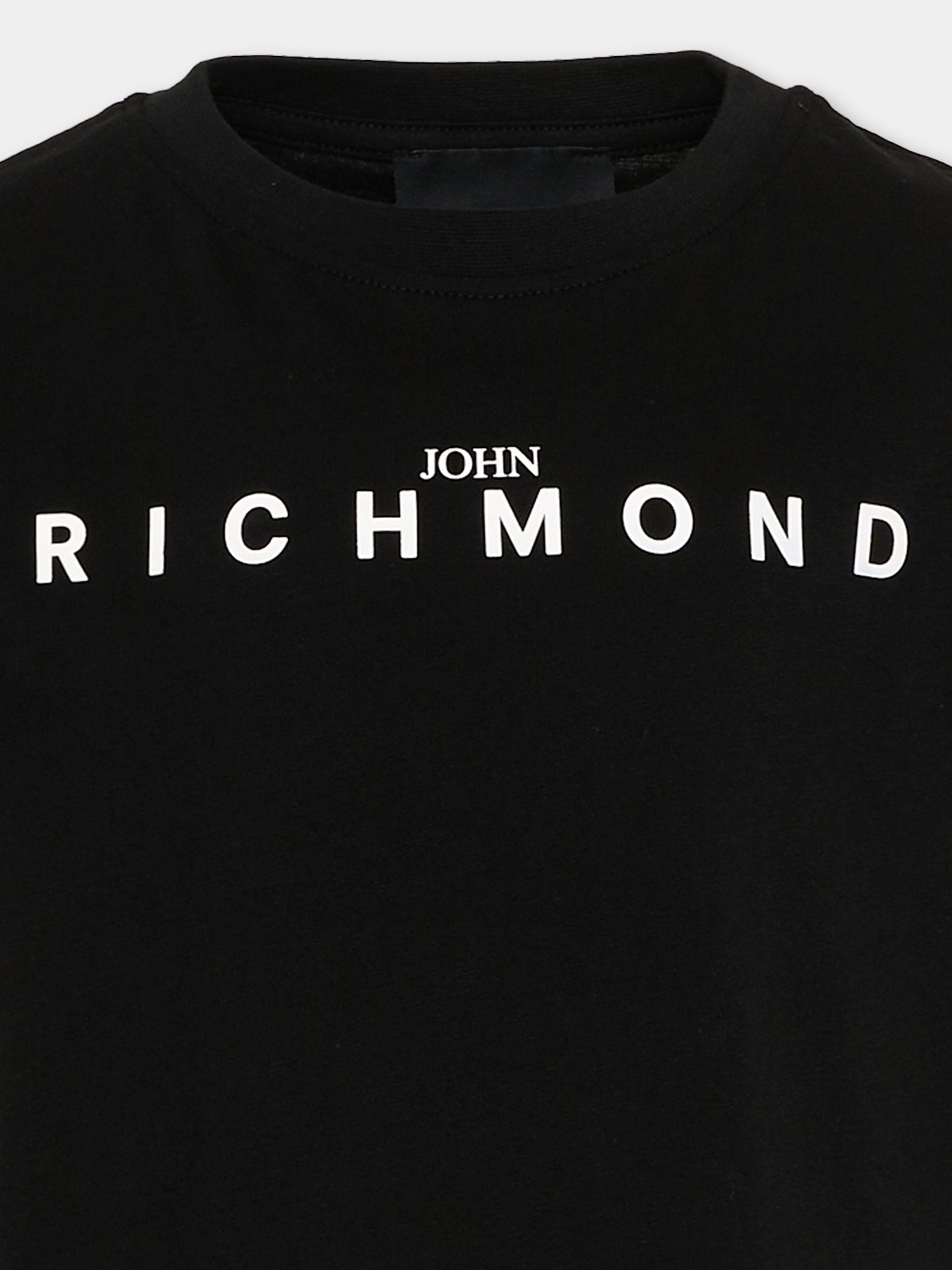 T-Shirt nera per bambino con logo,Richmond,RBA26009TS BLACK BLACK