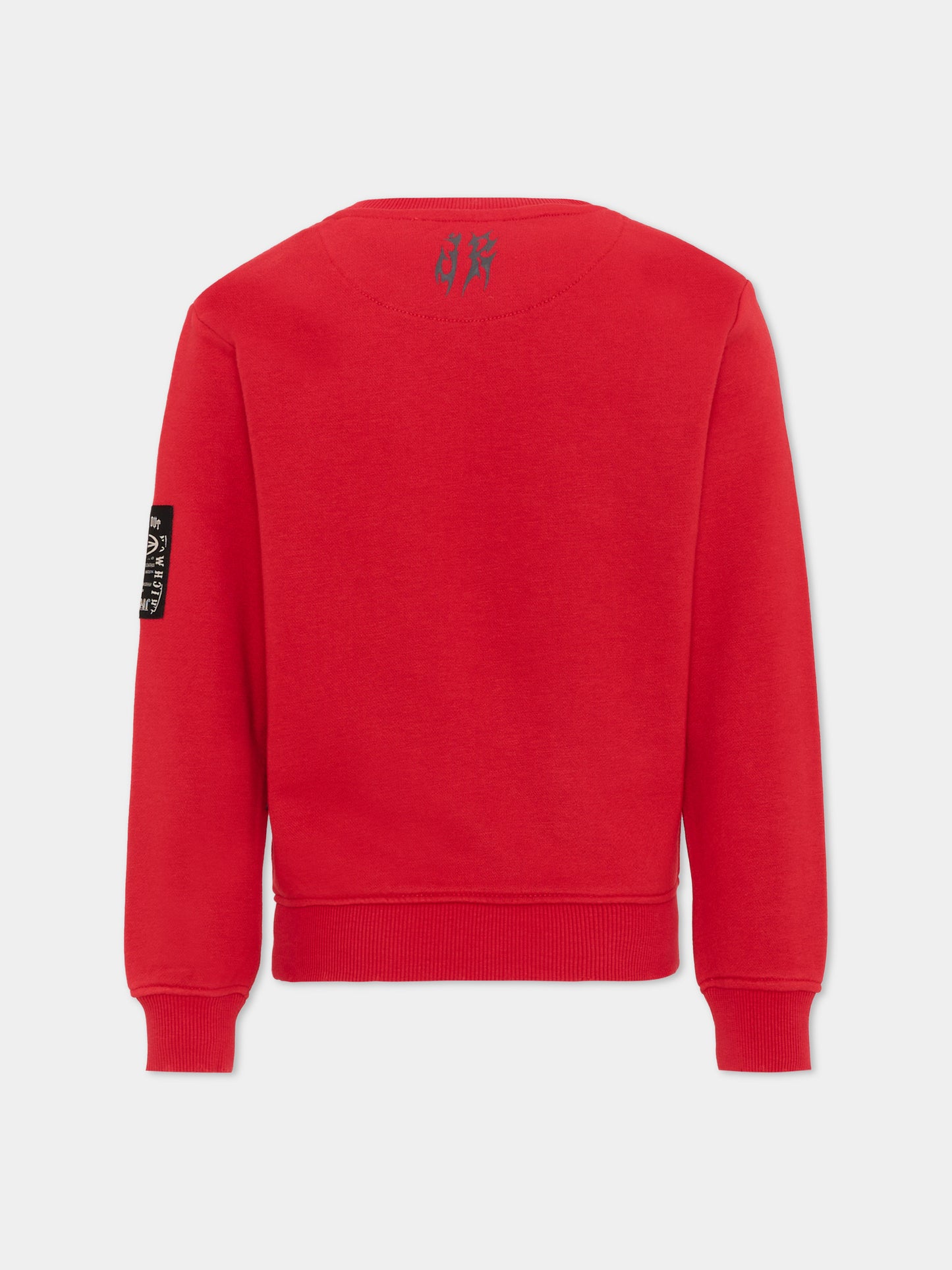 Felpa rossa per bambino con logo,Richmond,RBA26054FE RED RED