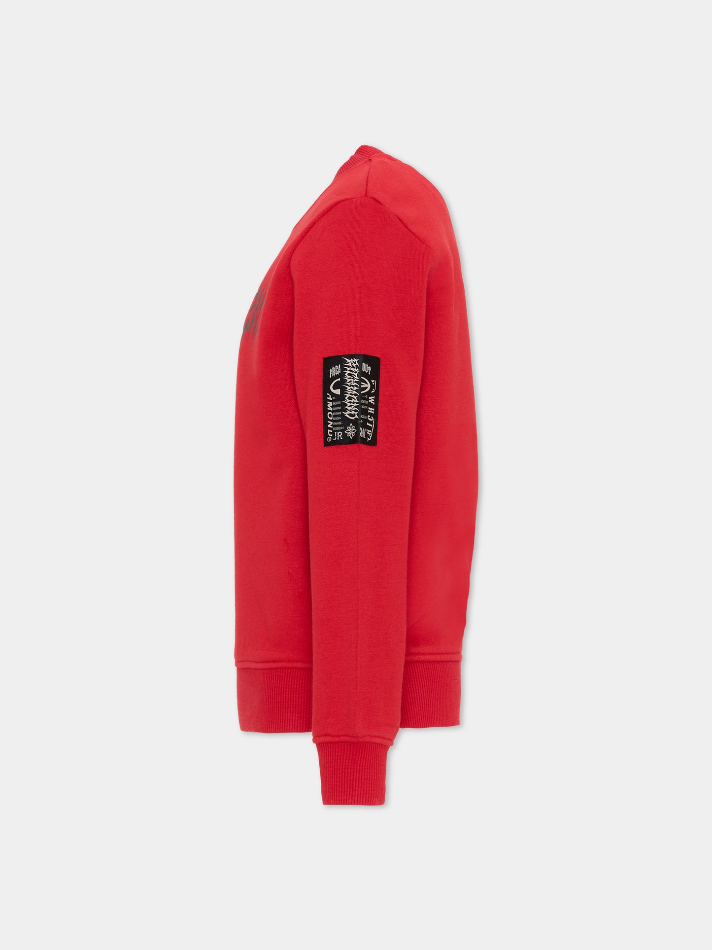 Felpa rossa per bambino con logo,Richmond,RBA26054FE RED RED