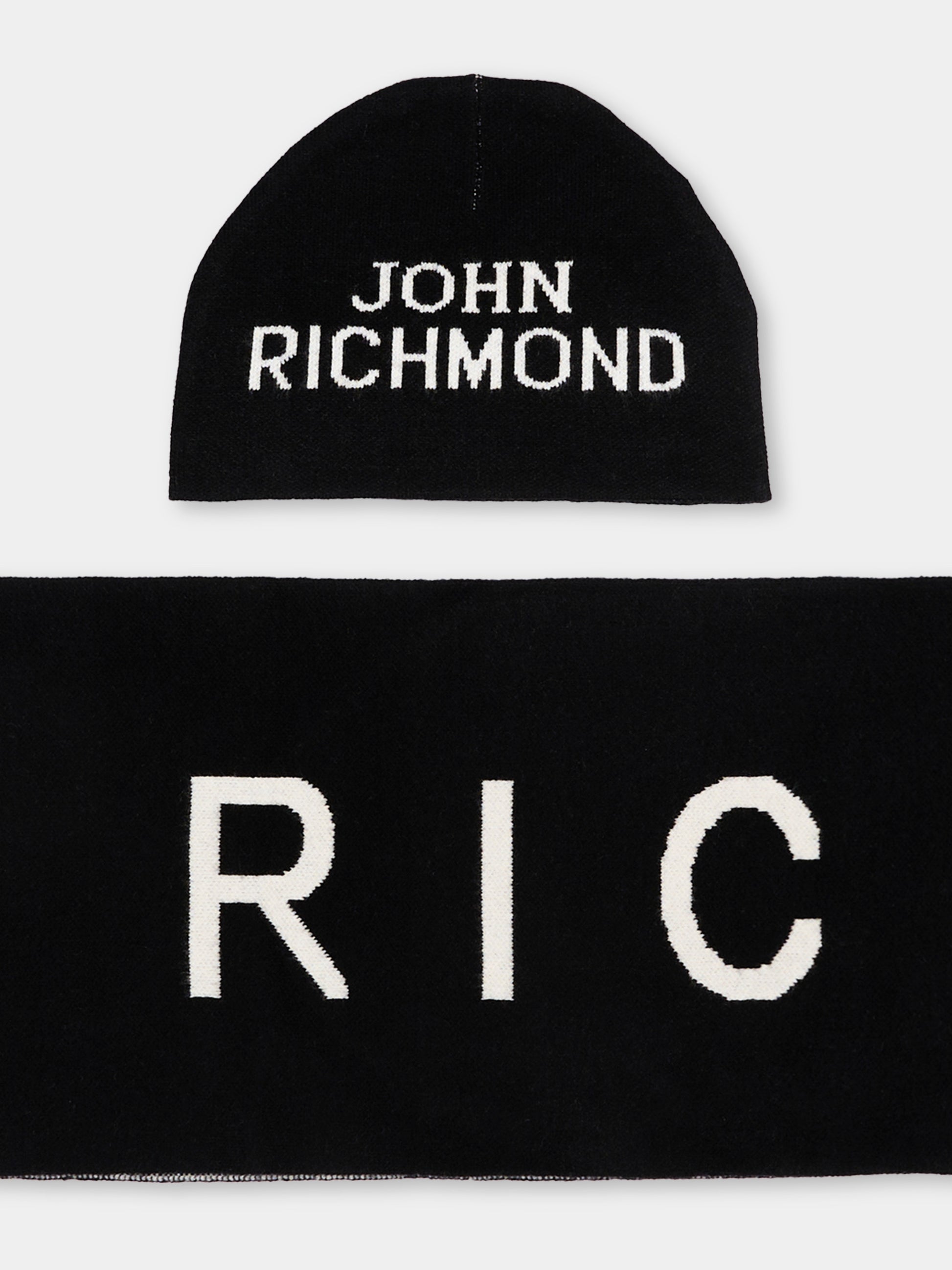 Set accessori nero per bambini con logo,Richmond,RBA26017HS BLACK/WHT BLACK