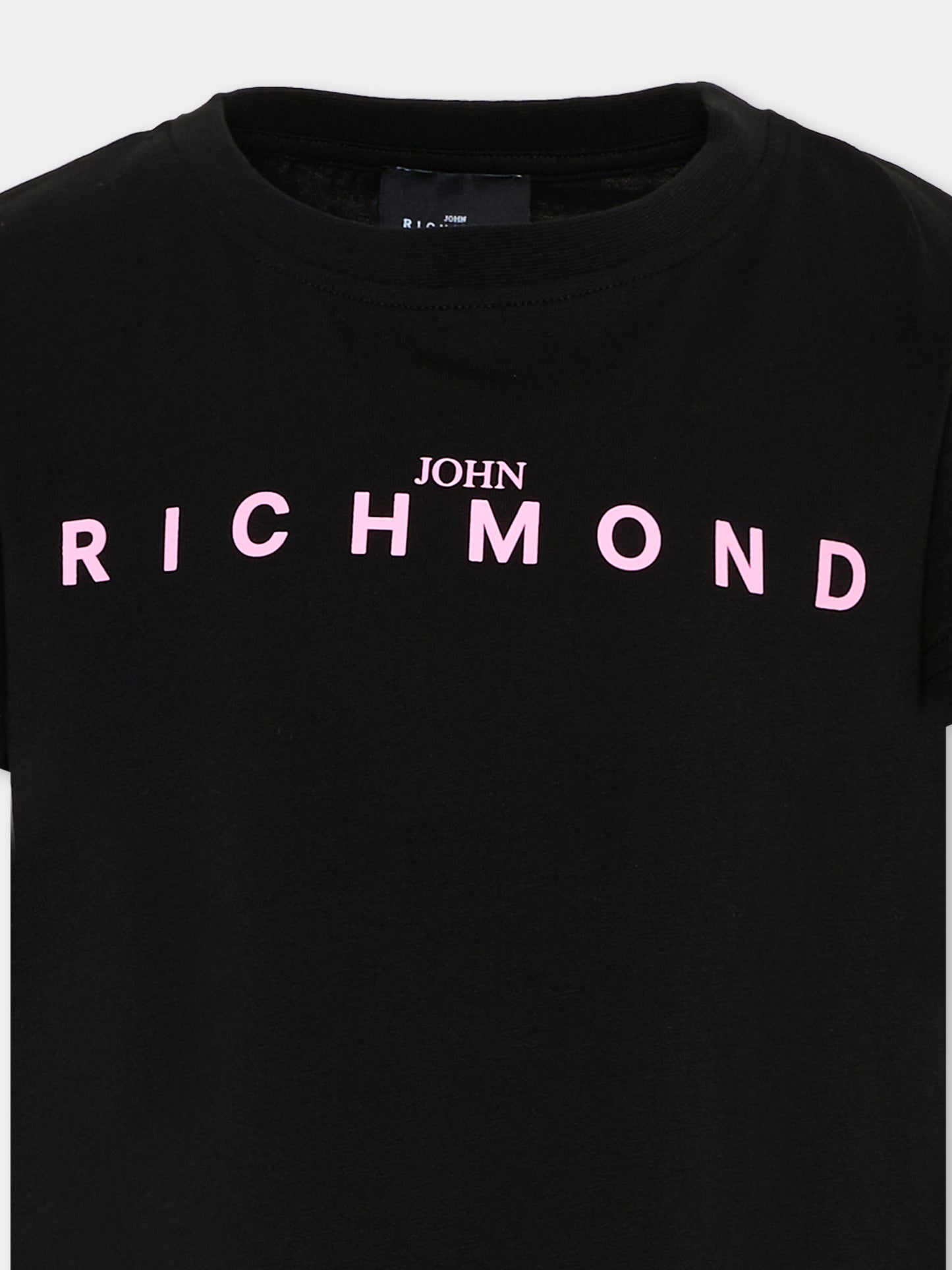 T-Shirt nera per bambina con logo,Richmond,RGA26008TS BLACK BLACK