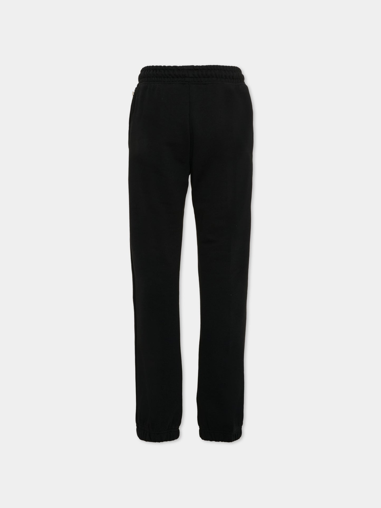 Pantalone sportivo nero per bambina con logo,Richmond,RGA26164PA BLACK BLACK