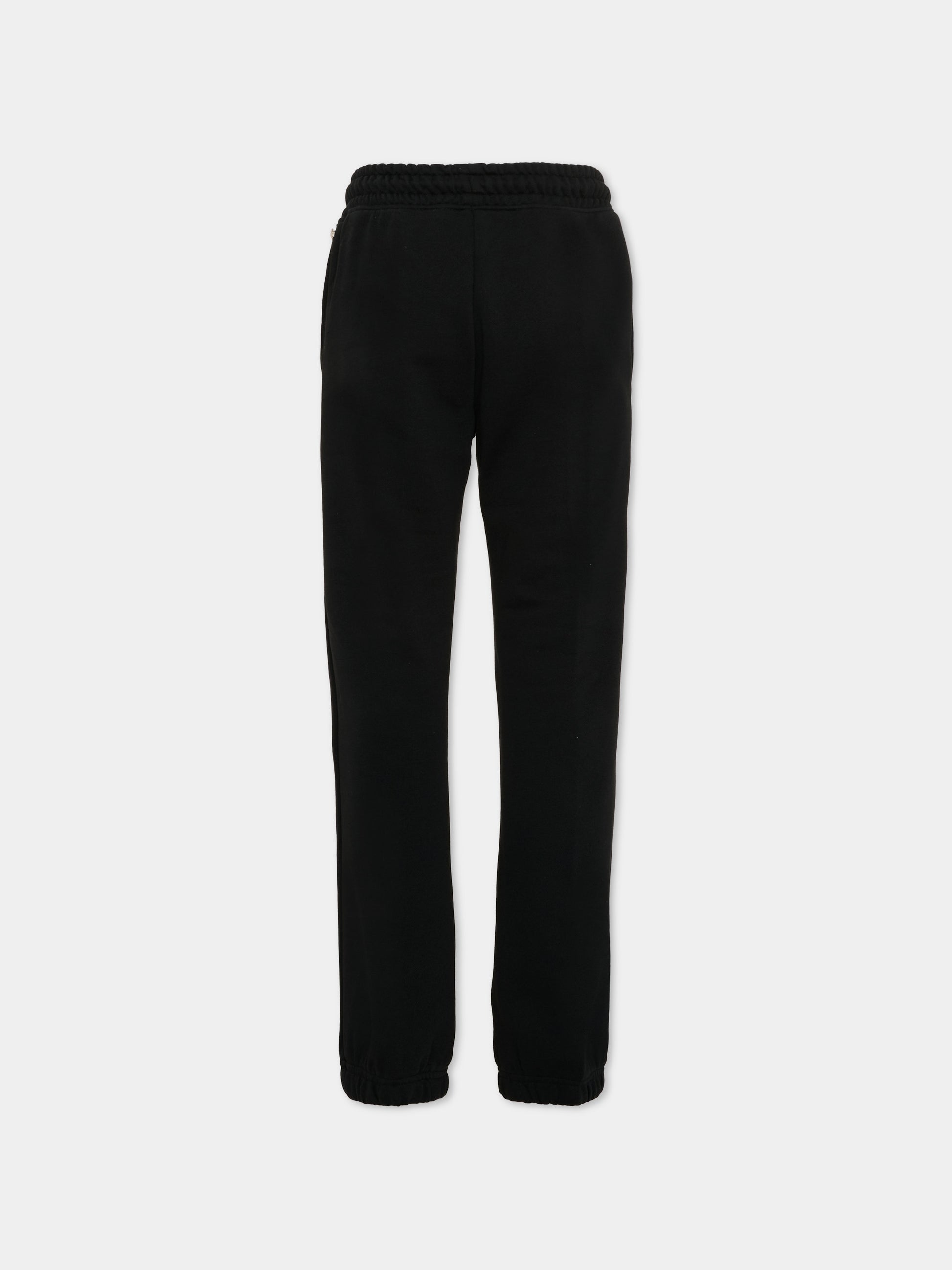 Pantalone sportivo nero per bambina con logo,Richmond,RGA26164PA BLACK BLACK