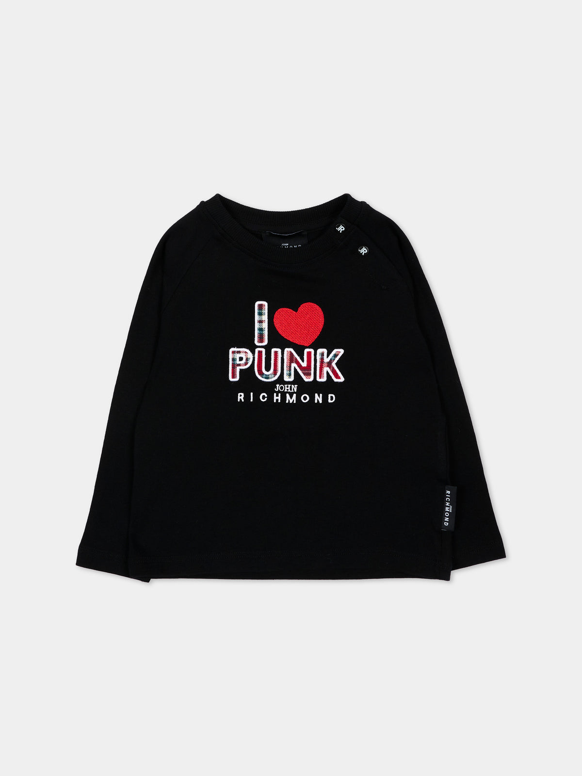 T-shirt nera per neonata con logo,Richmond,RIA26085TS BLACK BLACK