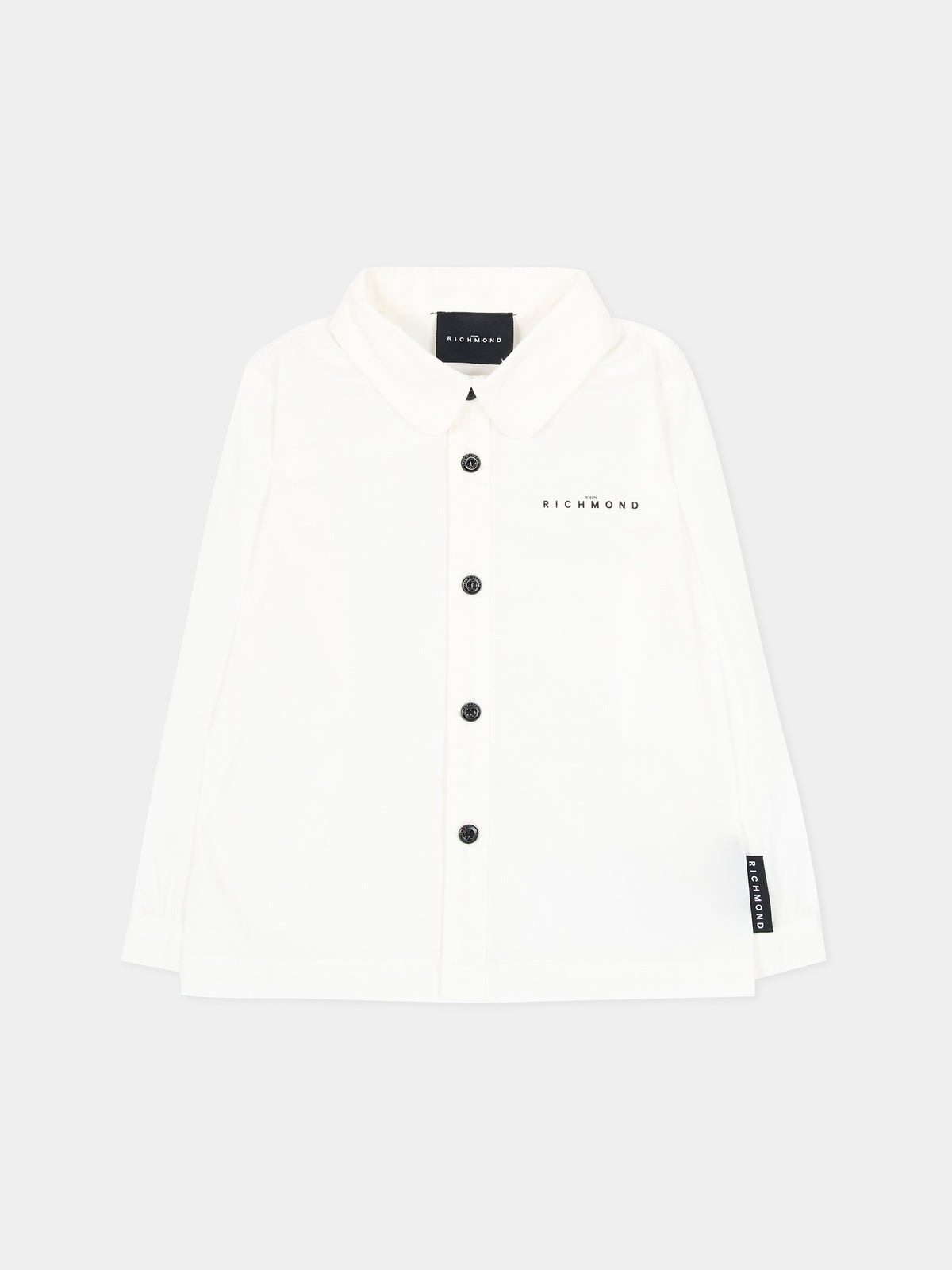 Camicia a manica lunga bianca per neonato con logo,Richmond,RIA26032CA OFF-WHITE OFF-WHITE