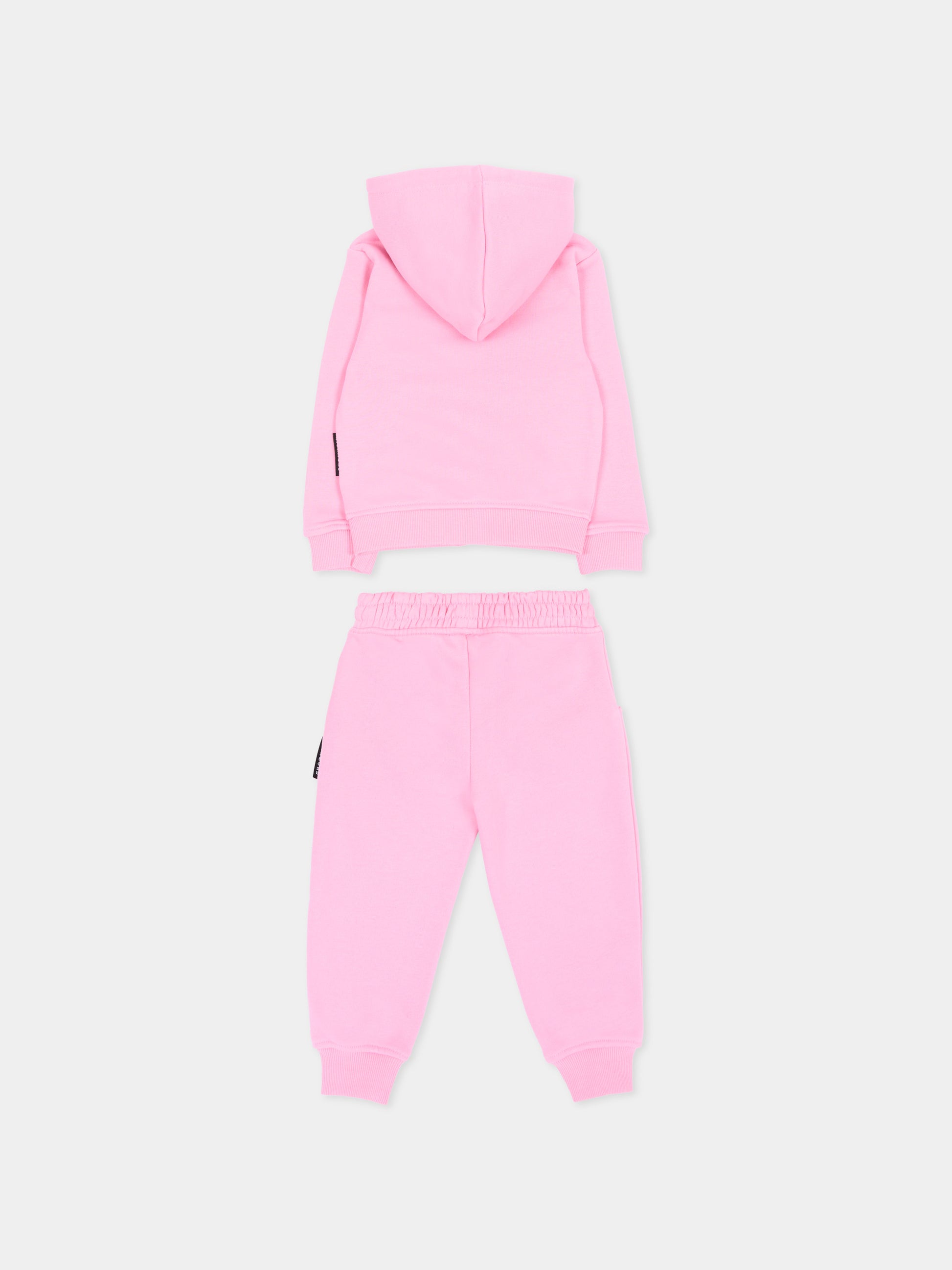 Completo sportivo rosa per neonata con logo,Richmond,RIA26021CF PINK_B/P.B PINK BEGONIA