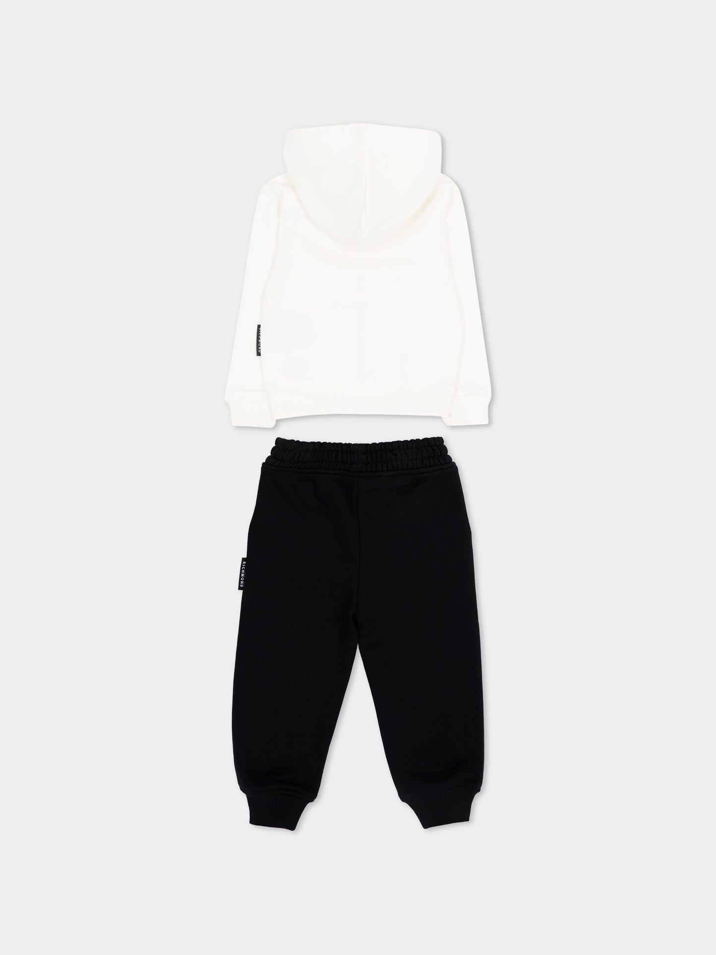 Completo sportivo bianco per neonata con logo,Richmond,RIA26021CF WHITE/BLK WHITE