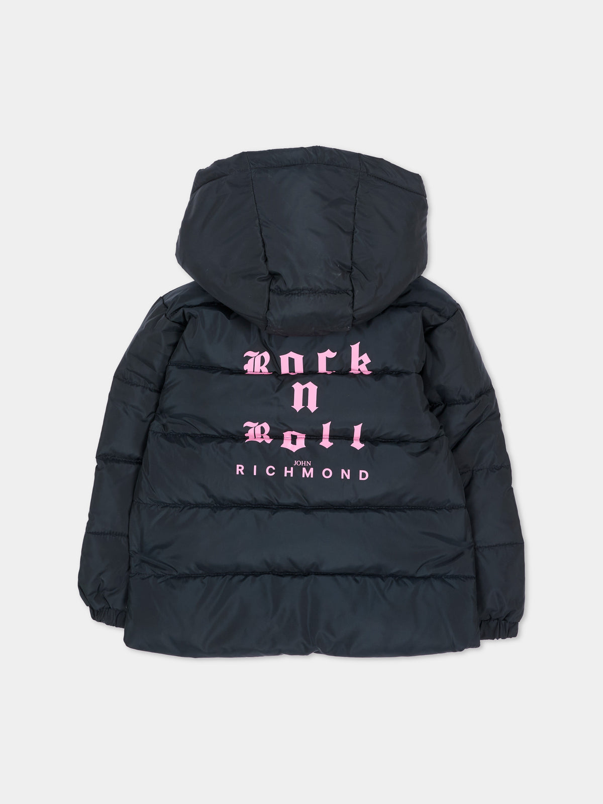 Piumino nero per neonata con logo,Richmond,RIA26101PI BLACK BLACK