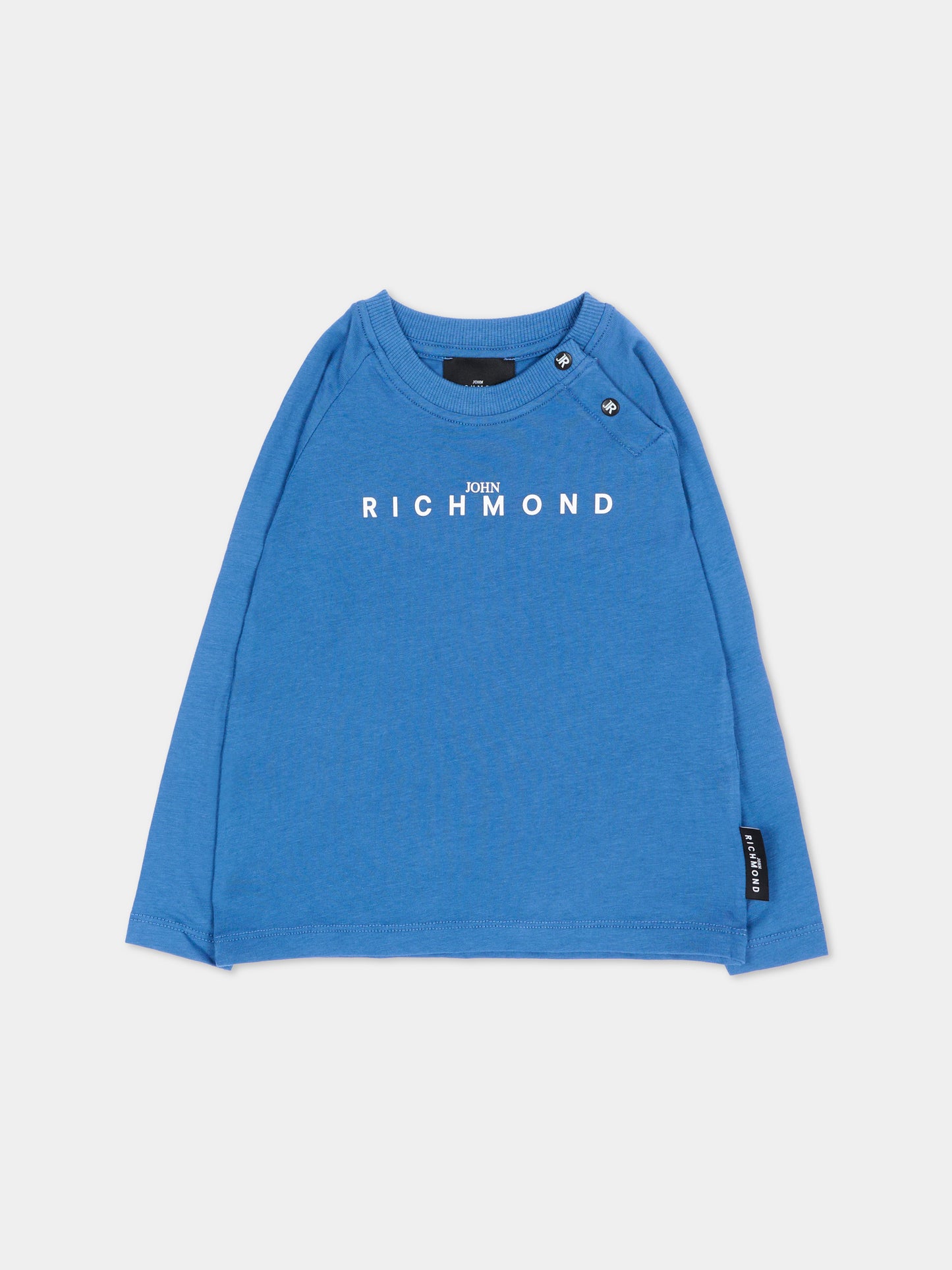T-Shirt azzurra per neonato con logo,Richmond,RIA26006TS COBALT_BR. COBALT BRIGHT