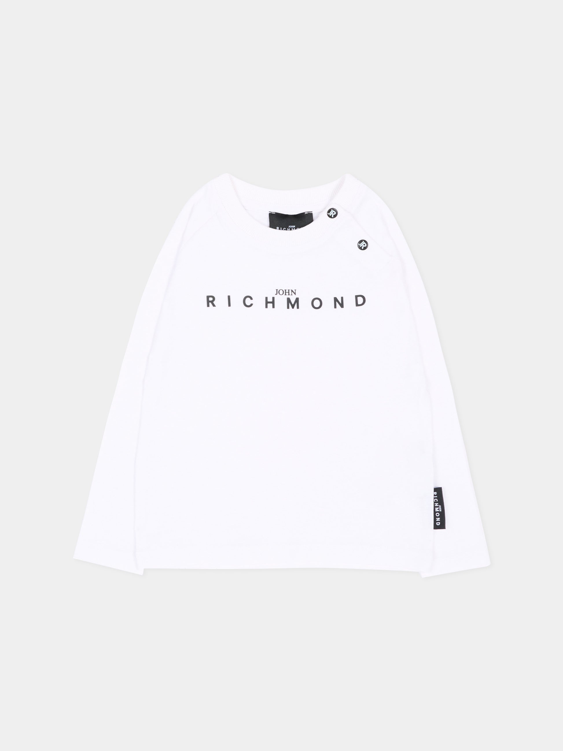 T-Shirt bianca per neonato con logo,Richmond,RIA26006TS WHITE WHITE