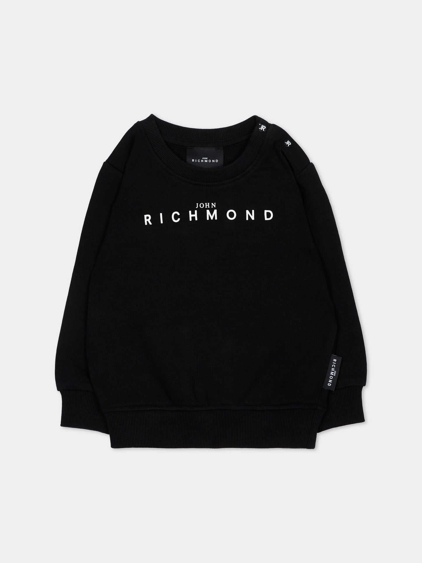 Felpa nera per neonato con logo,Richmond,RIA26003FE BLACK BLACK