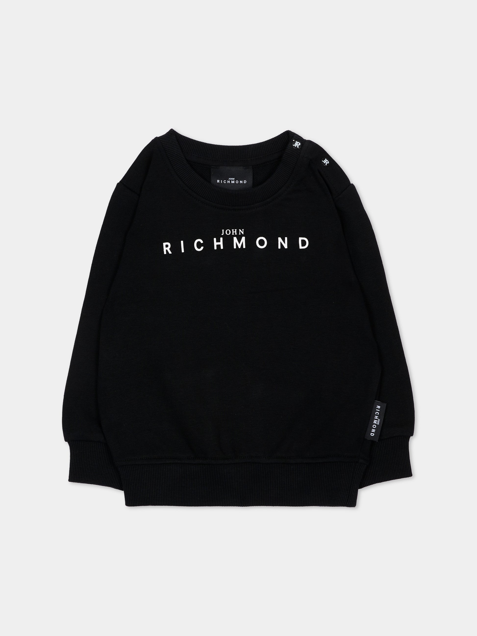 Felpa nera per neonato con logo,Richmond,RIA26003FE BLACK BLACK