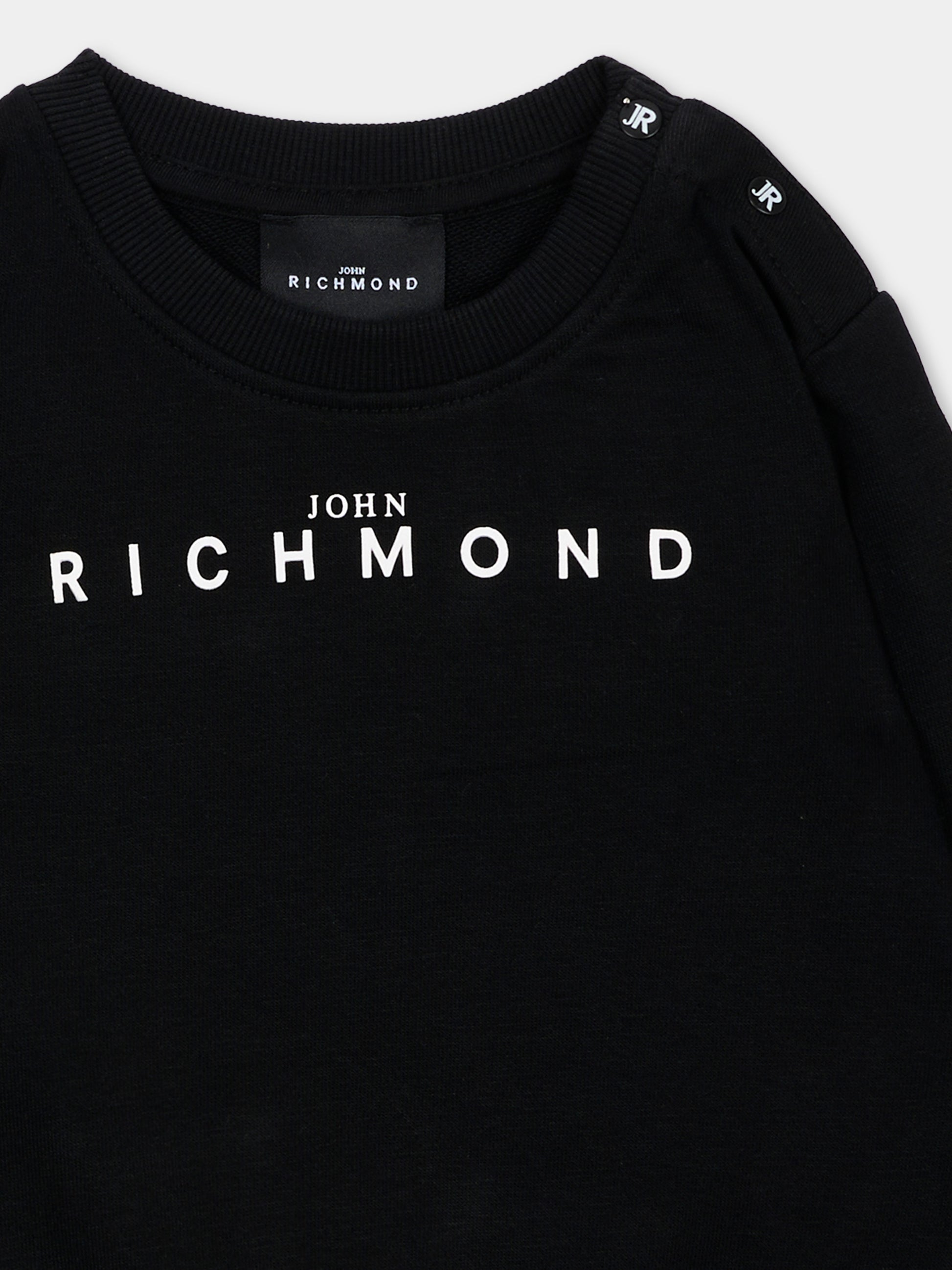 Felpa nera per neonato con logo,Richmond,RIA26003FE BLACK BLACK