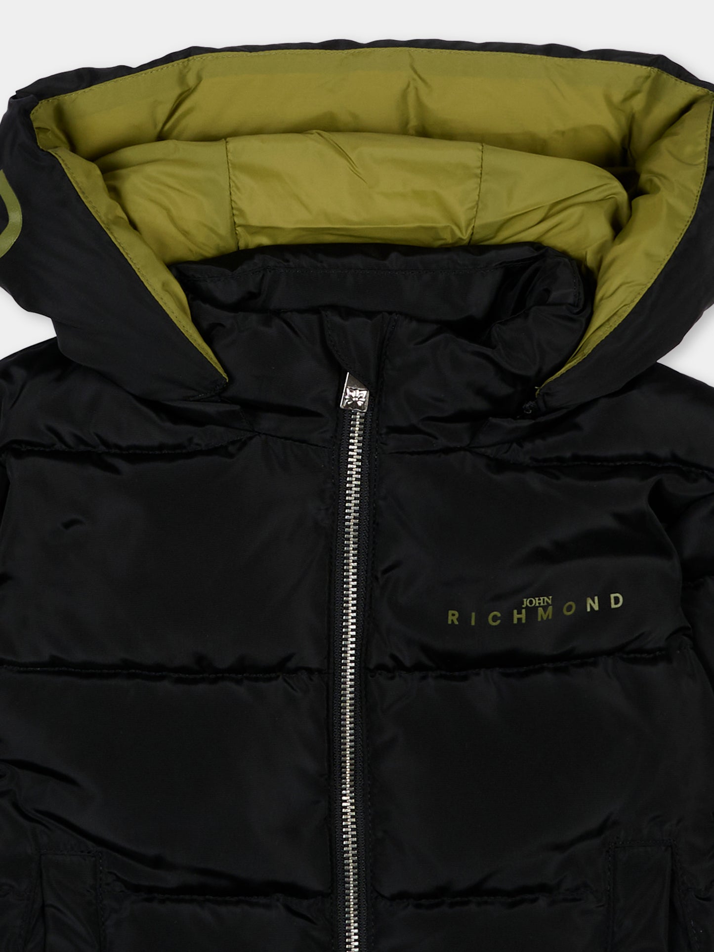 Piumino nero per neonato con logo,Richmond,RIA26007PI BLACK BLACK