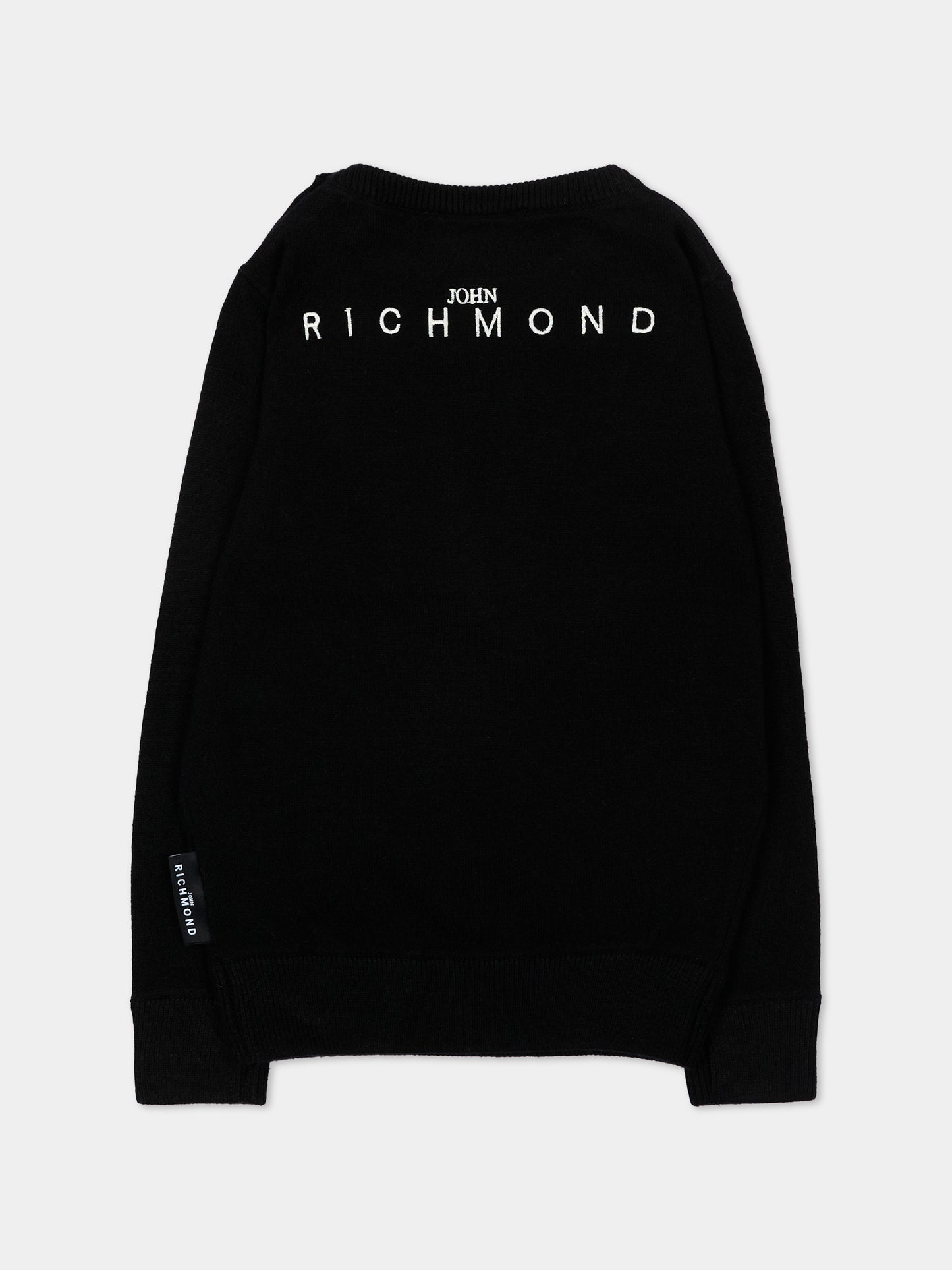 Maglione nero per neonato con logo,Richmond,RIA26009MA BLACK BLACK