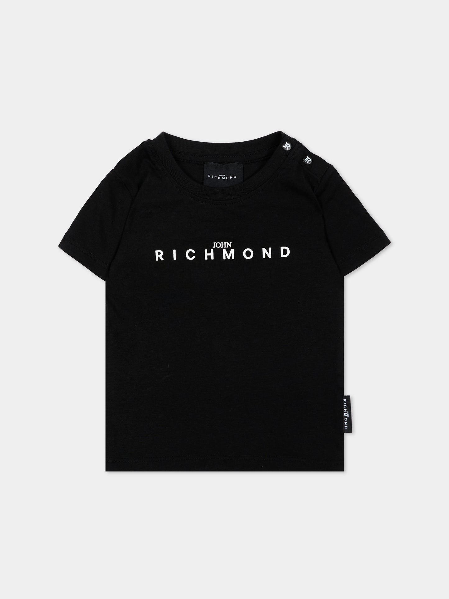 T-shirt a manica corta nero per neonato logo,Richmond,RIA26004TS BLACK BLACK