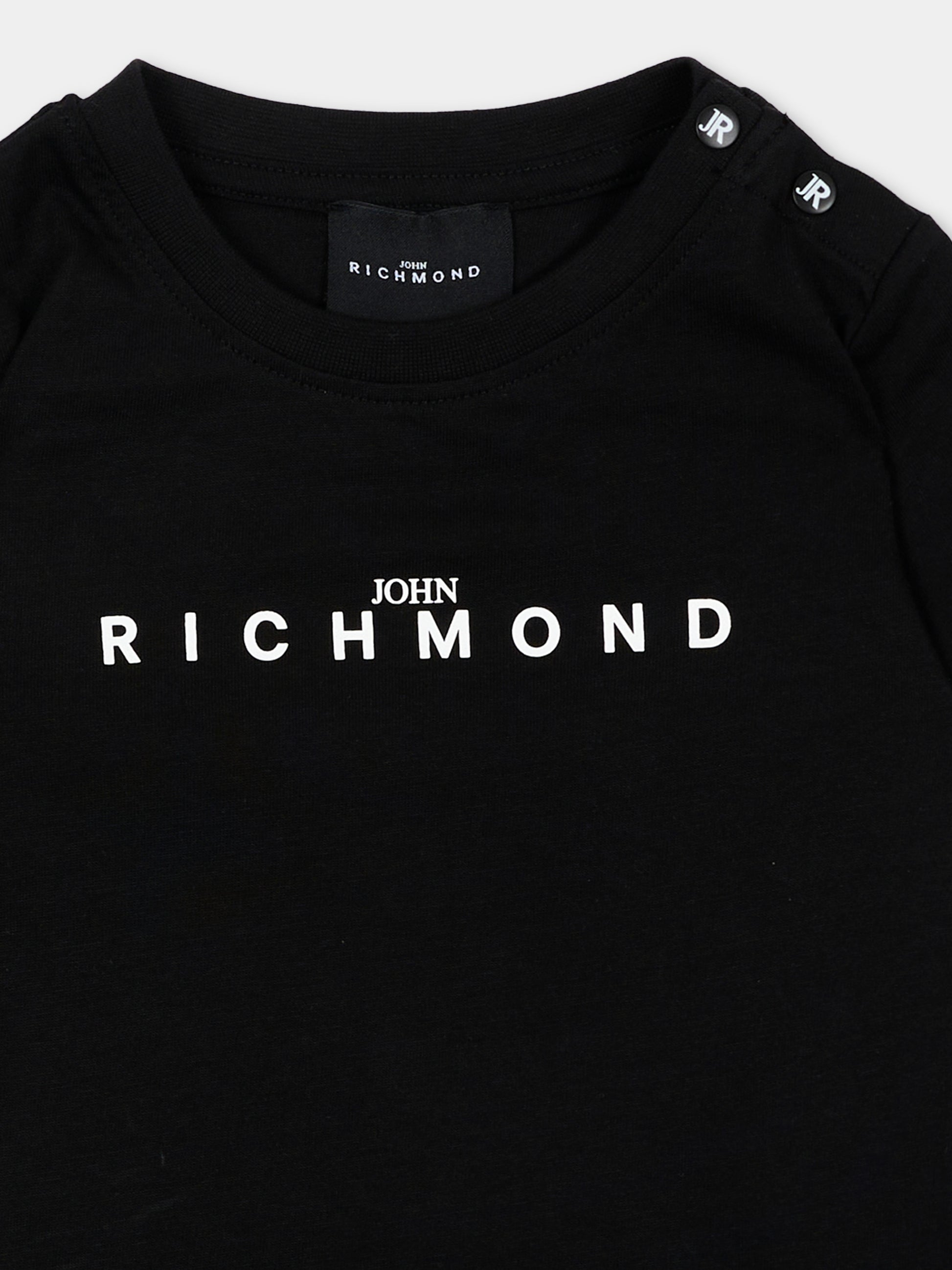 T-shirt a manica corta nero per neonato logo,Richmond,RIA26004TS BLACK BLACK