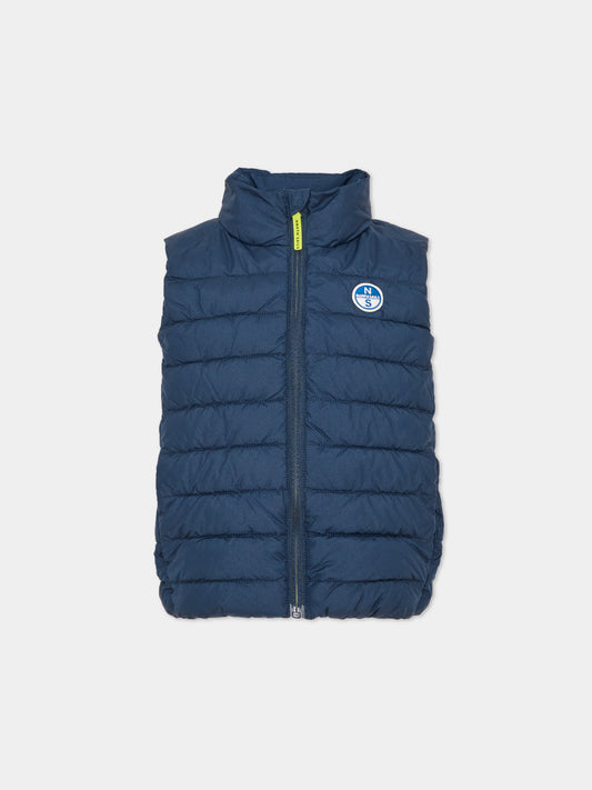 Gilet blu per bambini trapuntato,North Sails,NBA26073PI BLUE NAVY