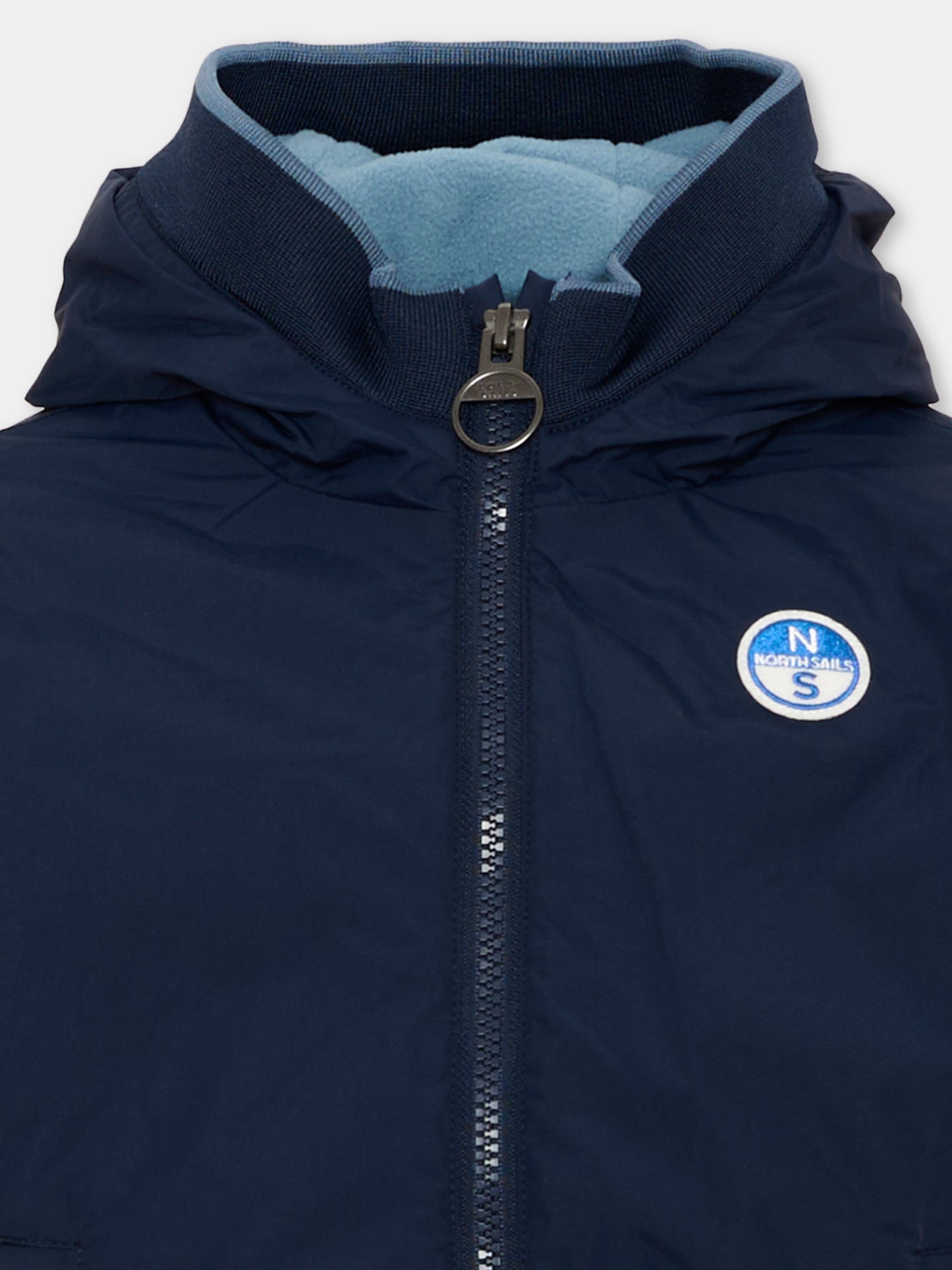 Piumino blu per bambino con patch logo,North Sails,NBA26075GB BLUE NAVY