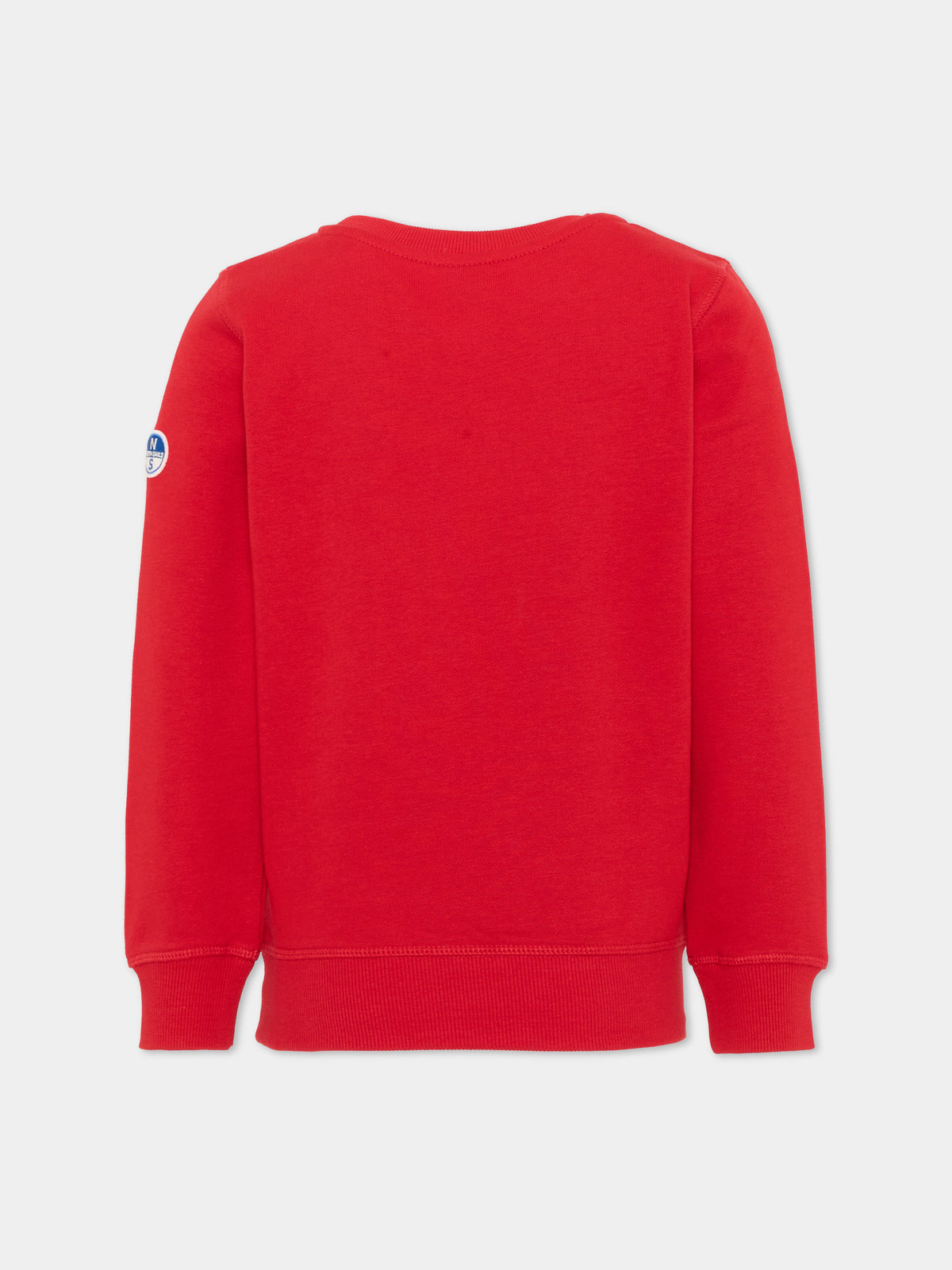 Felpa girocollo rossa per bambino con logo,North Sails,NBA26003FE RED