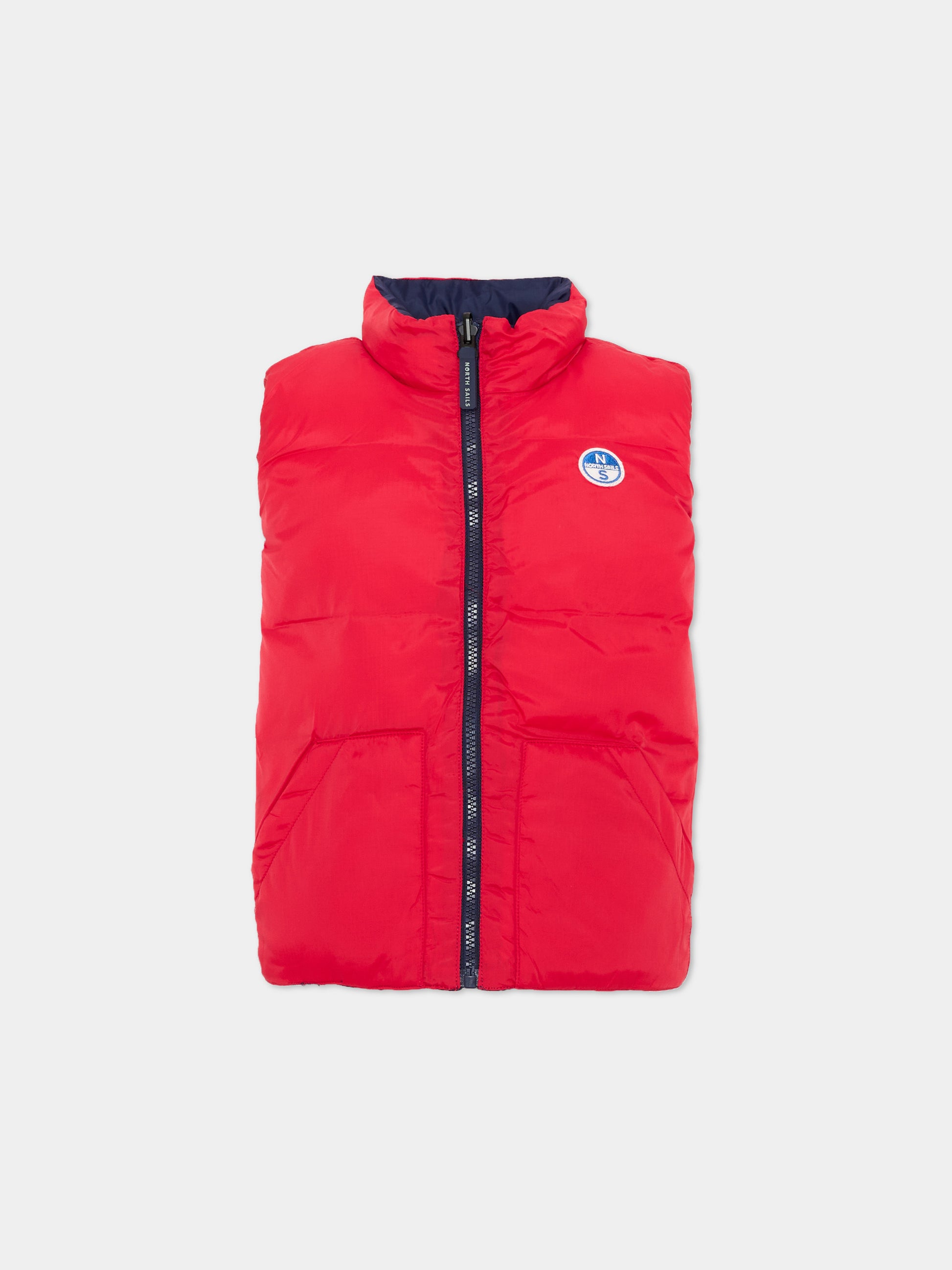 Gilet blu per bambino reversibile,North Sails,NBA26009PI BLUE NAVY