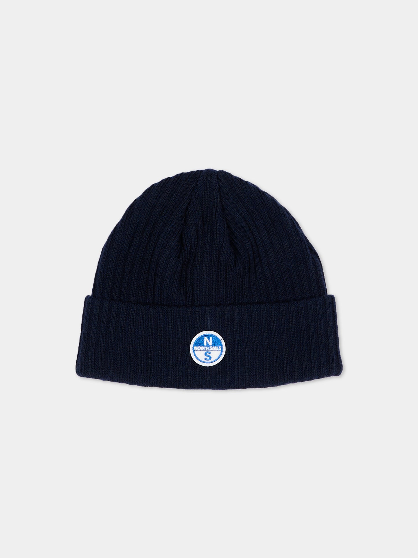 Berretto blu per bambino con patch logo,North Sails,NBA26096HA BLUE NAVY