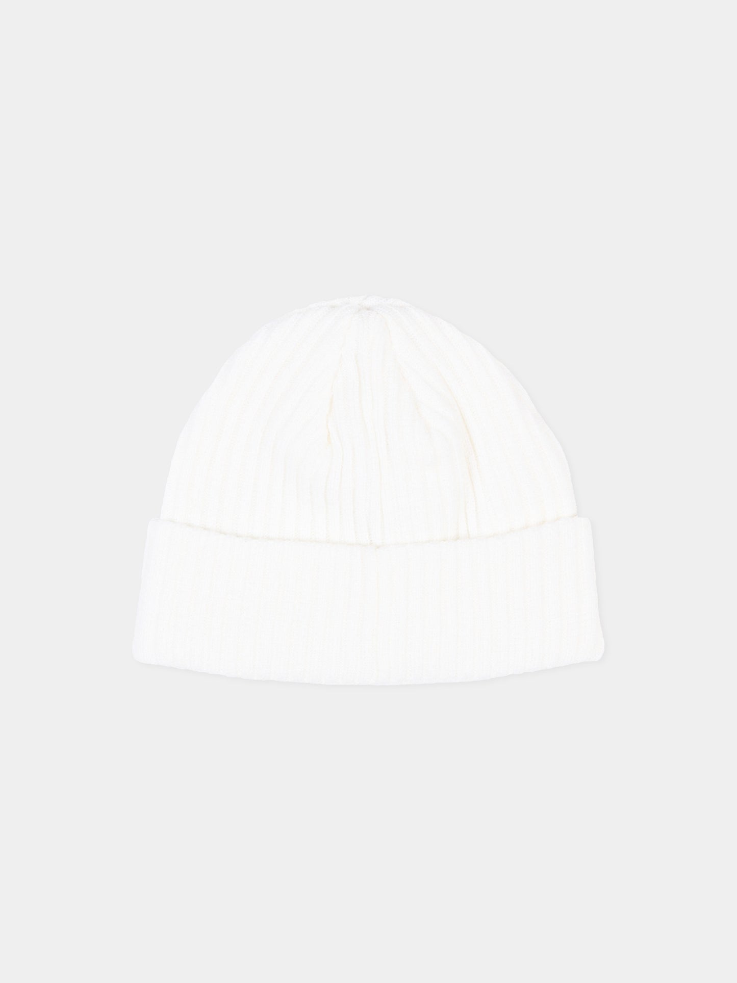 Berretto bianco per bambino con logo,North Sails,NBA26096HA WHITE WINTER