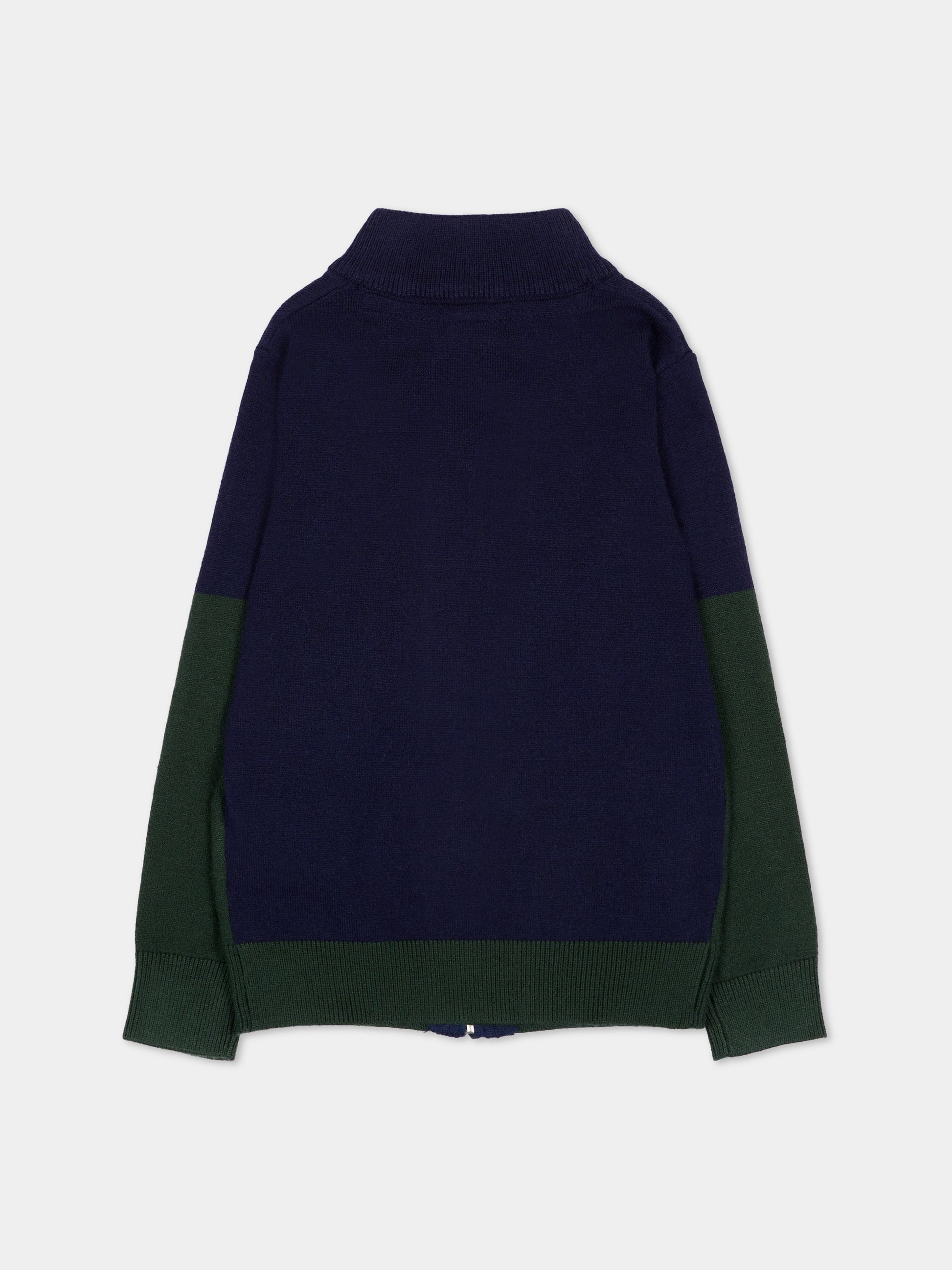 Cardigan blu per neonato con patch logo,North Sails,NIA26018CD BLUE NAVY