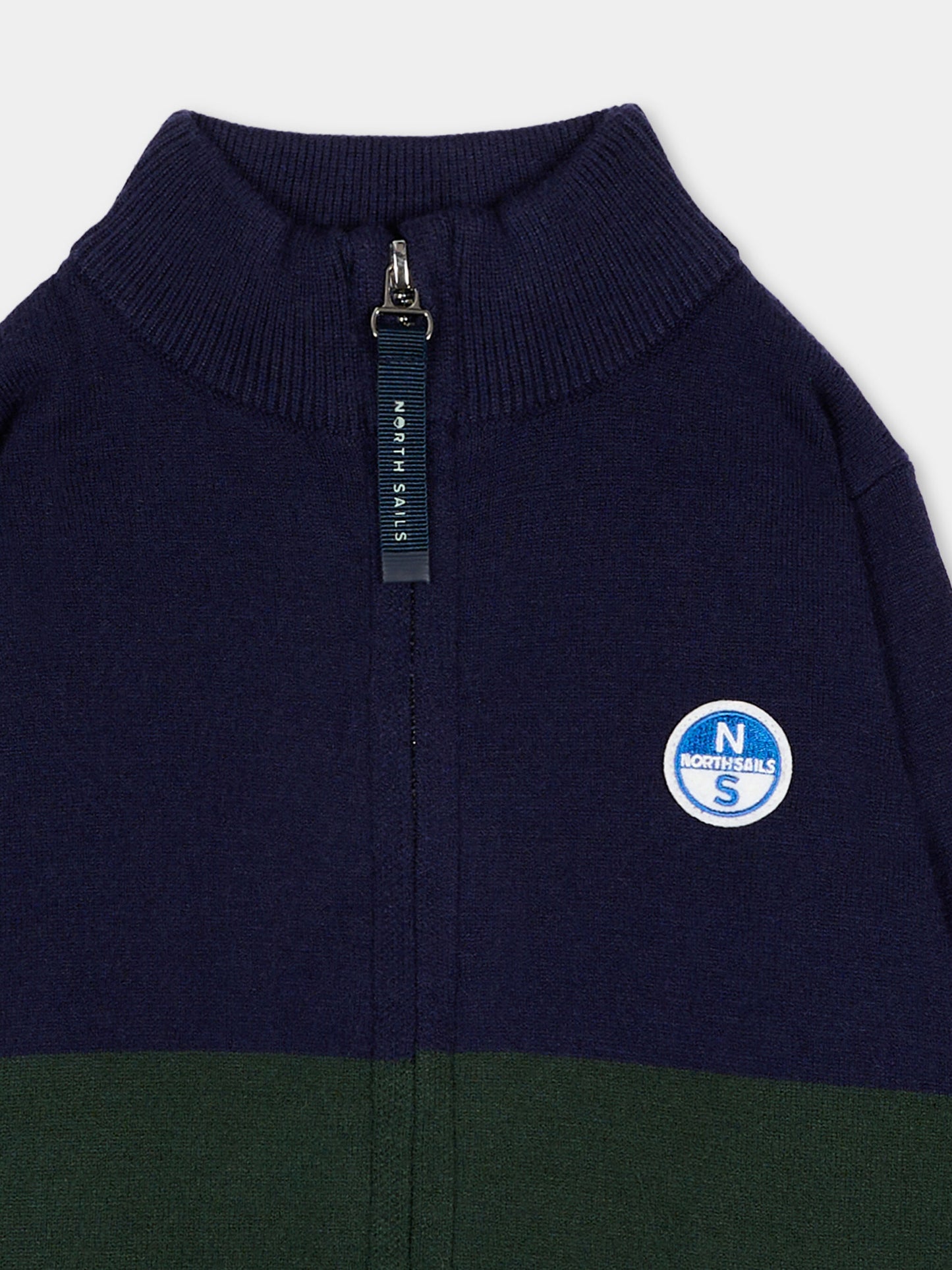 Cardigan blu per neonato con patch logo,North Sails,NIA26018CD BLUE NAVY