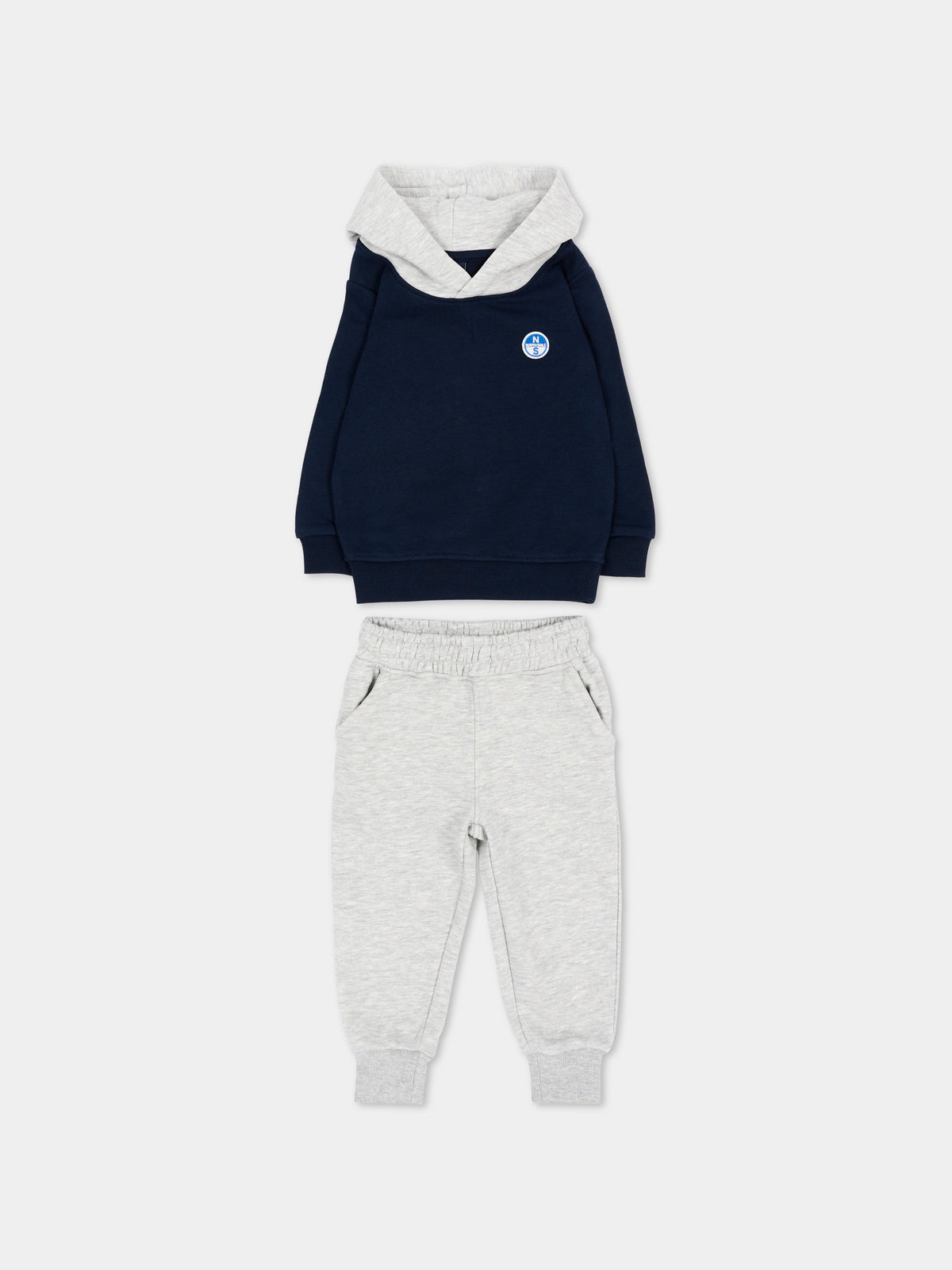 Completo sportivo lungo blu per neonato con logo,North Sails,NIA26034CF BLUE NAVY