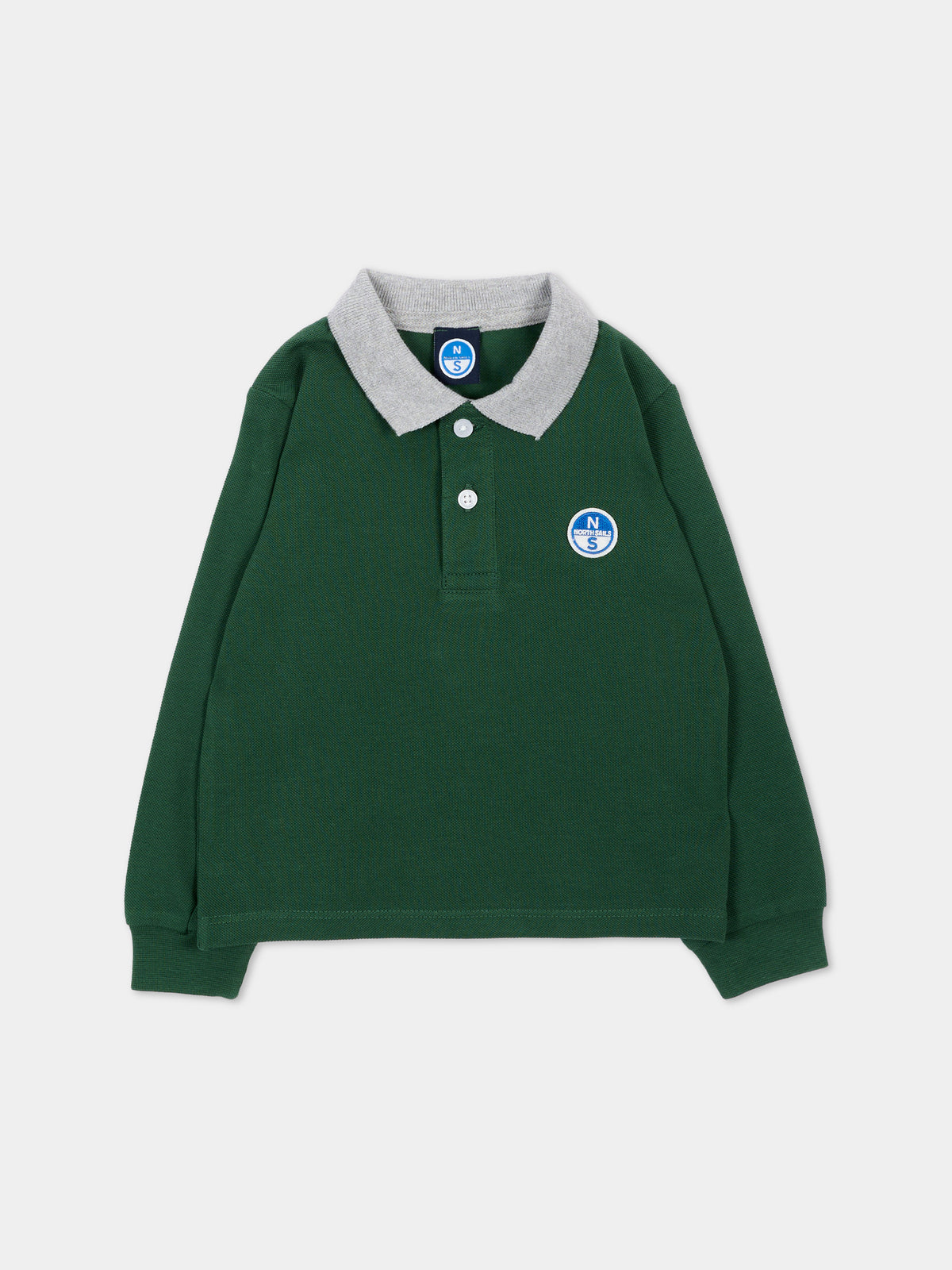 Polo verde per neonato con logo,North Sails,NIA26037PO GREEN