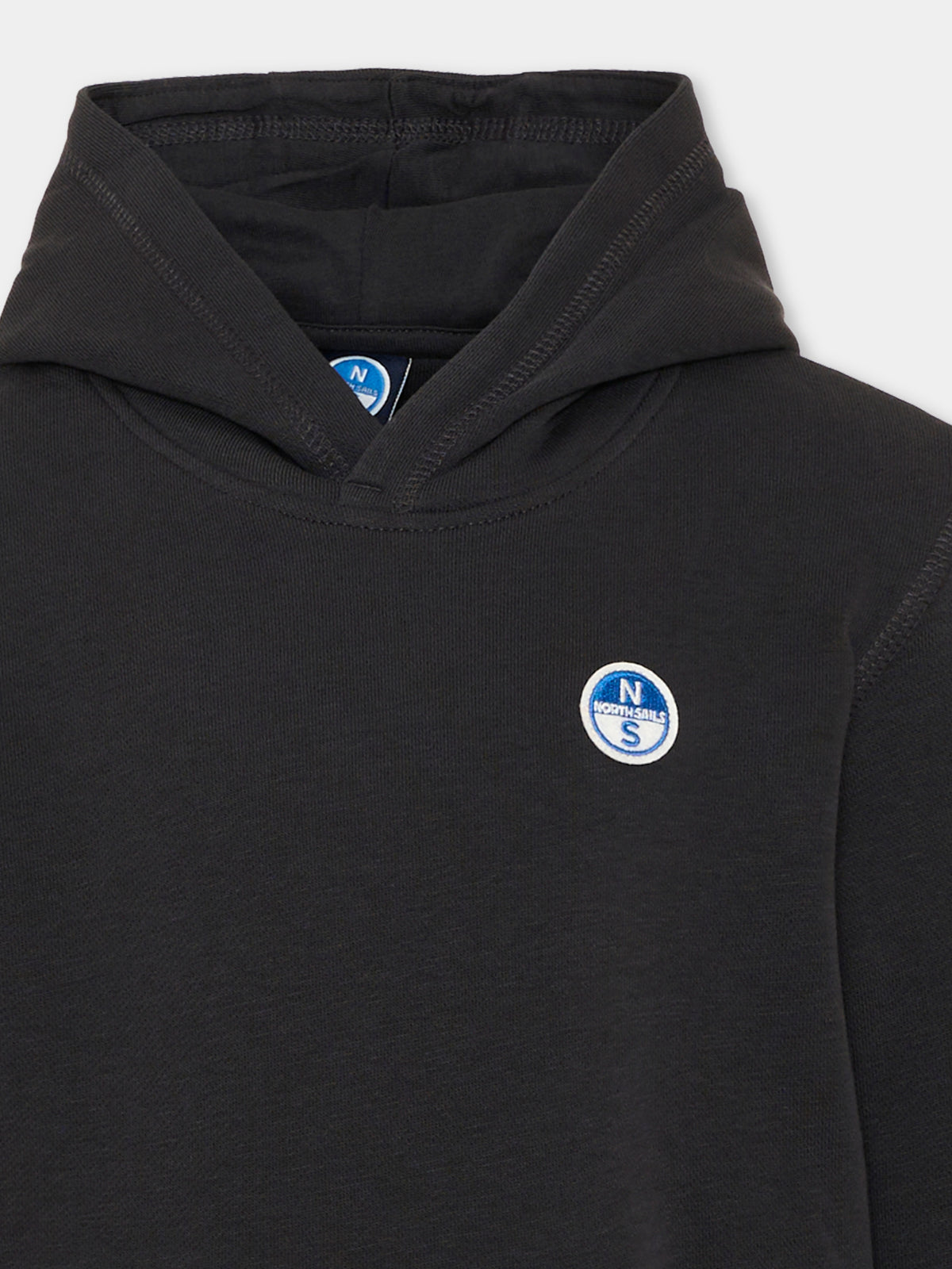 Felpa con cappuccio grigia per bambino con logo,North Sails,NBA26080FE PHANTOM