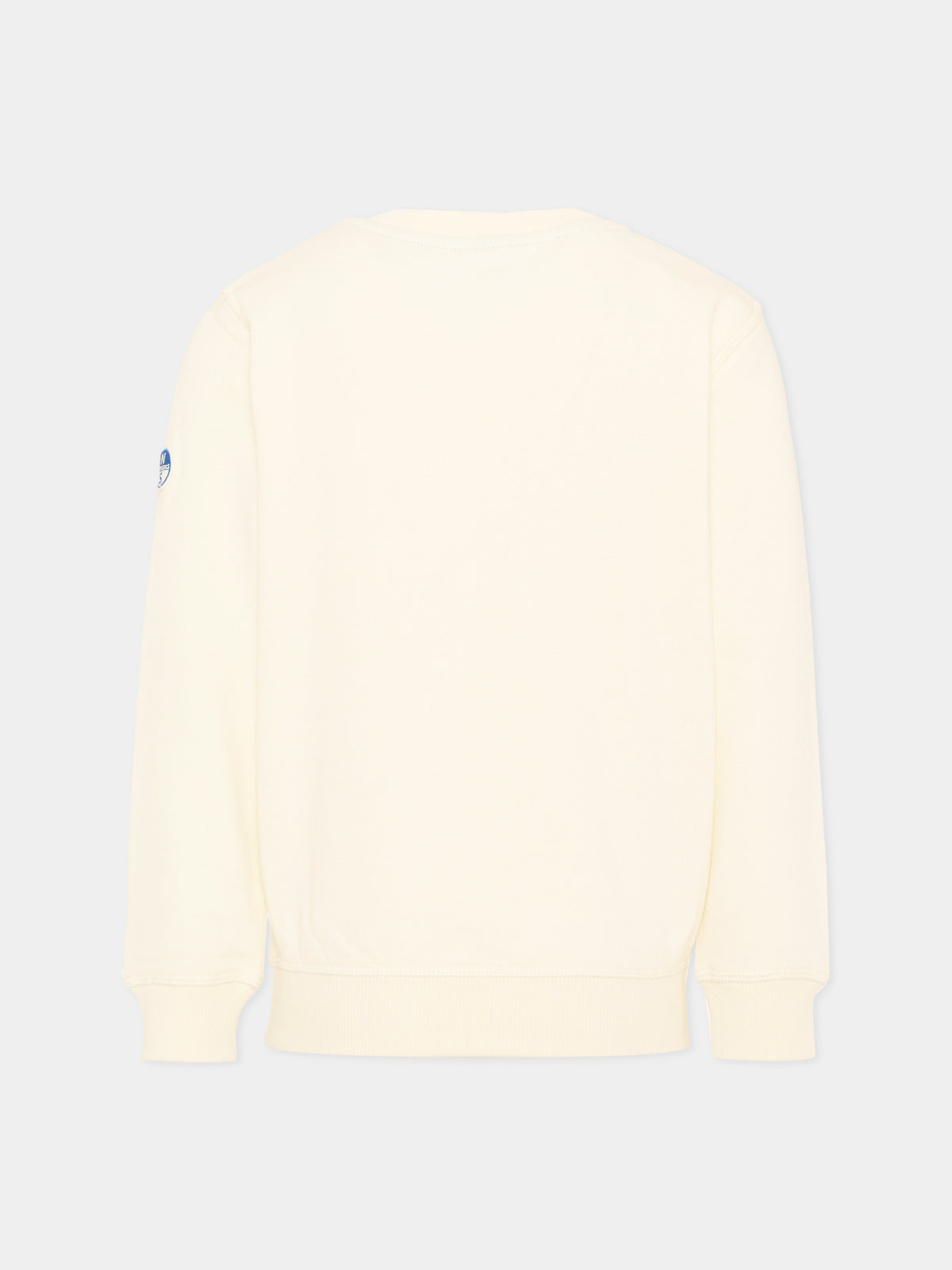 Felpa girocollo avorio per bambino con logo,North Sails,NBA26003FE OFF WHITE