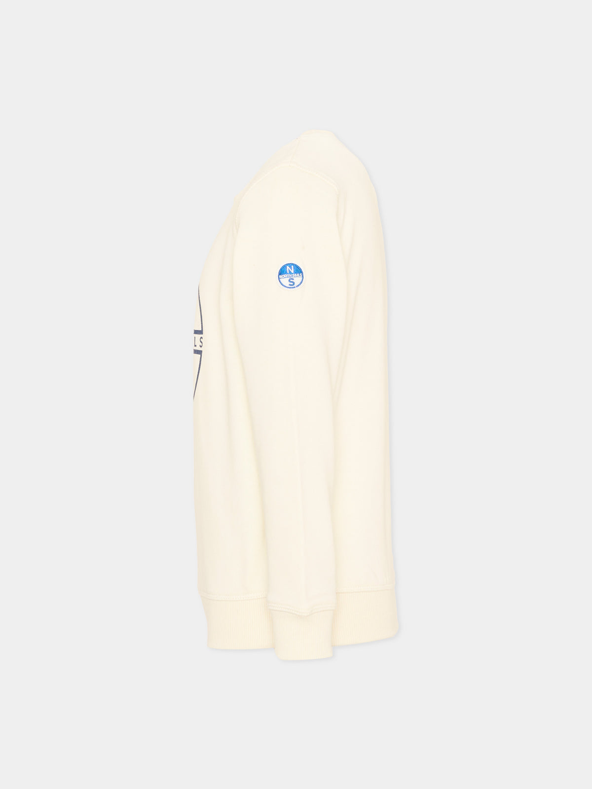 Felpa girocollo avorio per bambino con logo,North Sails,NBA26003FE OFF WHITE