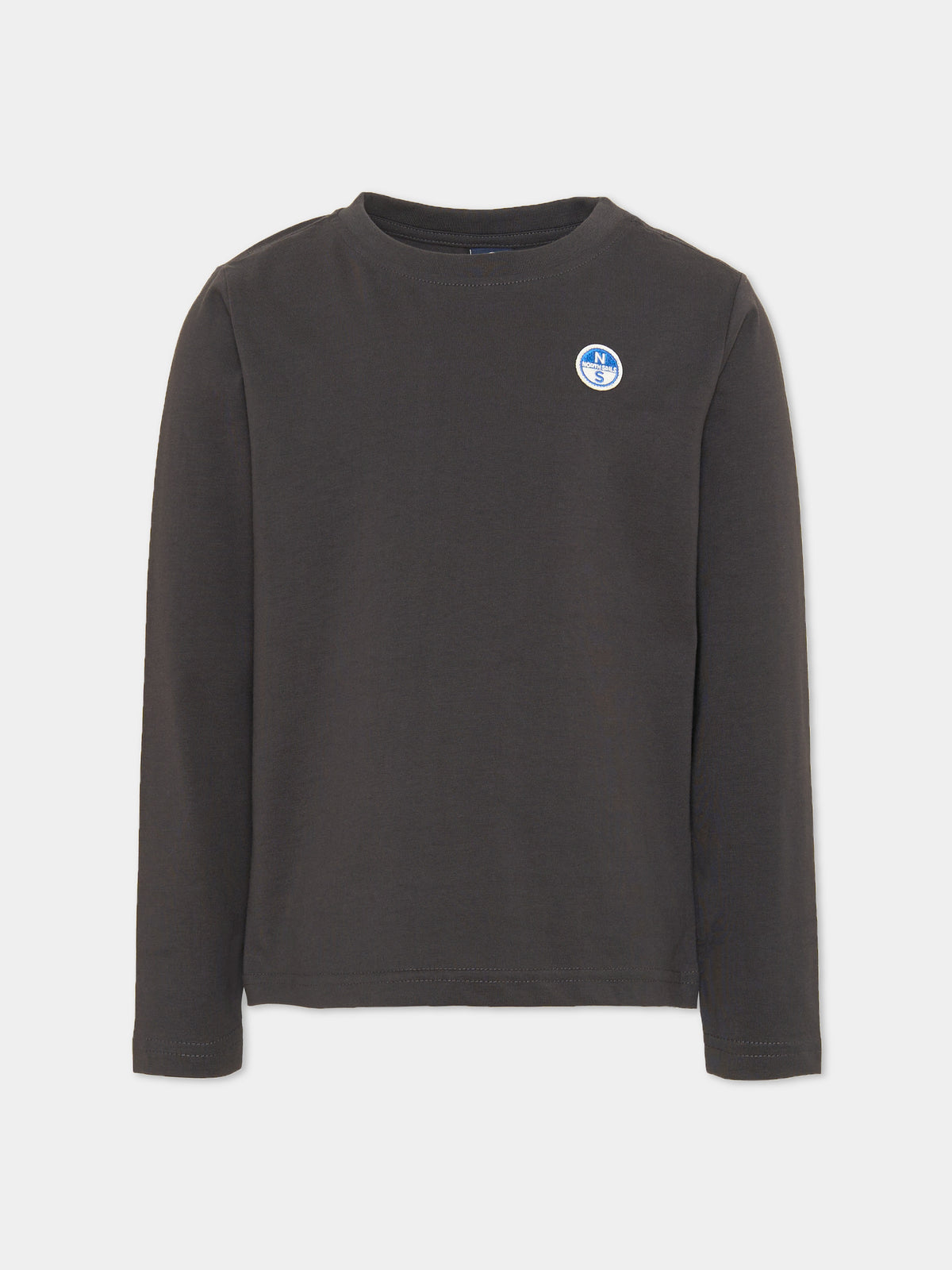 T-shirt a manica lunga nera con logo,North Sails,NBA26089TS PHANTOM