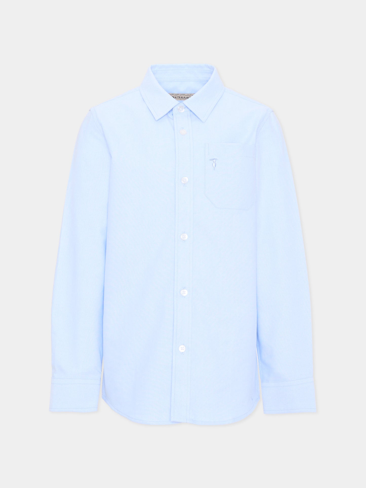 Camicia azzurra per bambino con logo,Trussardi Junior,TBA26029CA SKY SKY