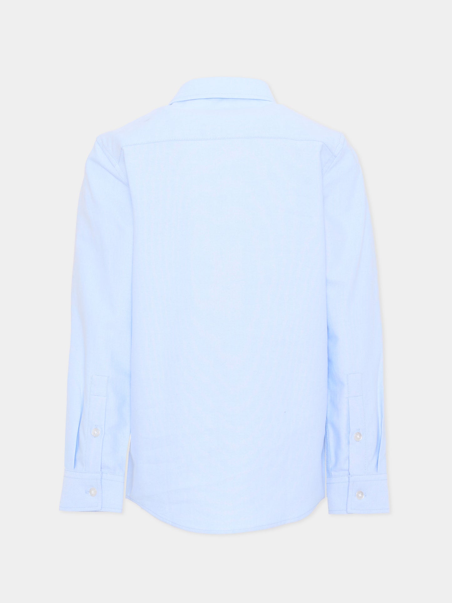 Camicia azzurra per bambino con logo,Trussardi Junior,TBA26029CA SKY SKY