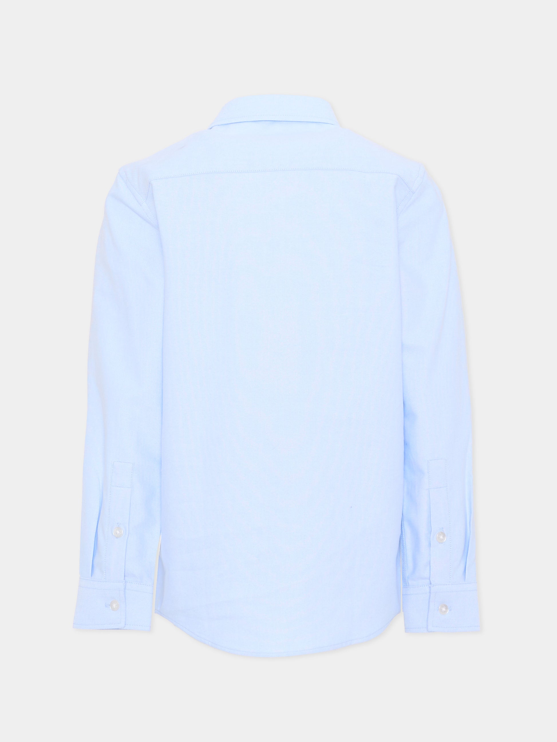 Camicia azzurra per bambino con logo,Trussardi Junior,TBA26029CA SKY SKY