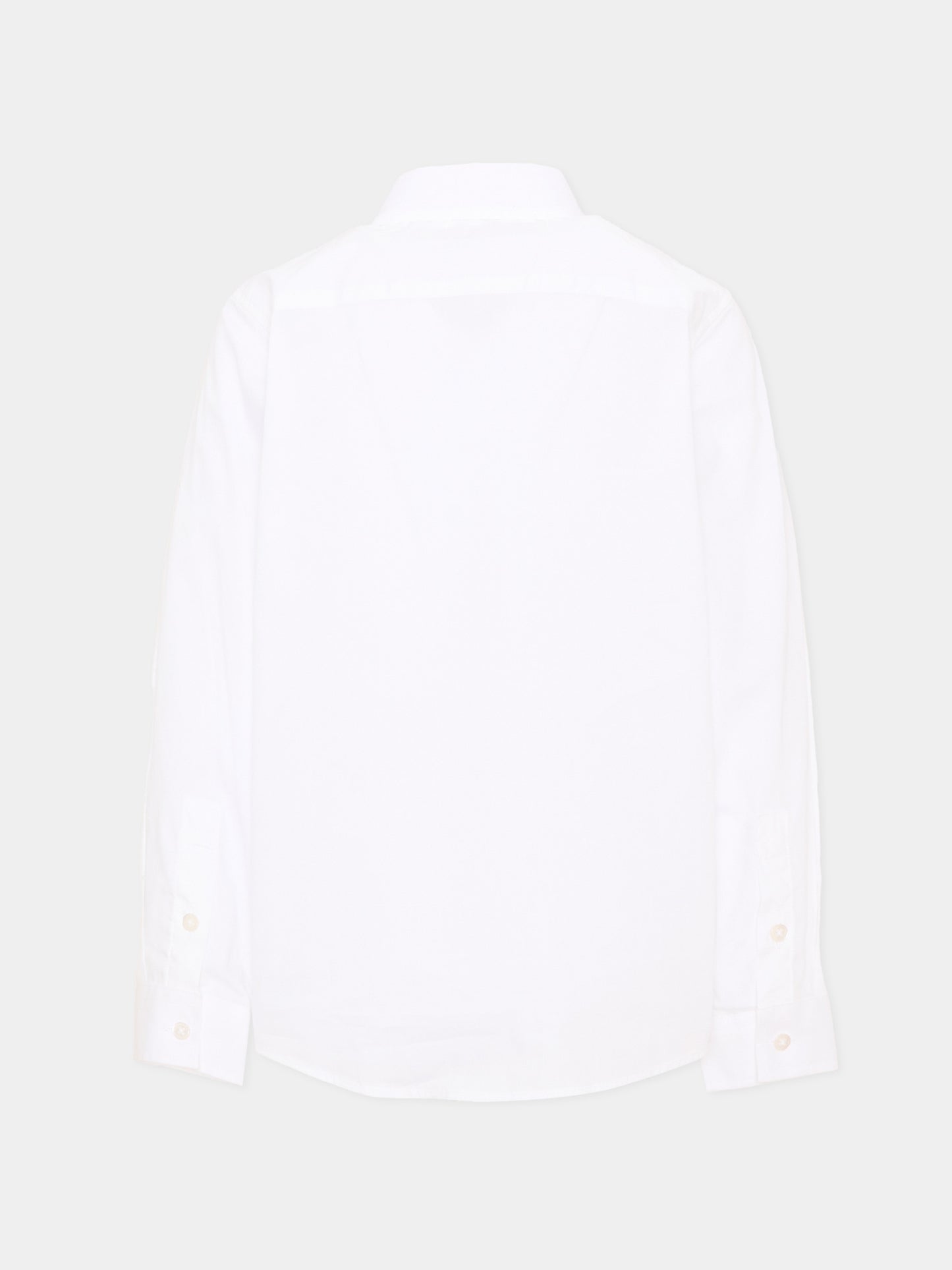 Camicia bianca per bambino con logo,Trussardi Junior,TBA26031CA WHITE WHITE
