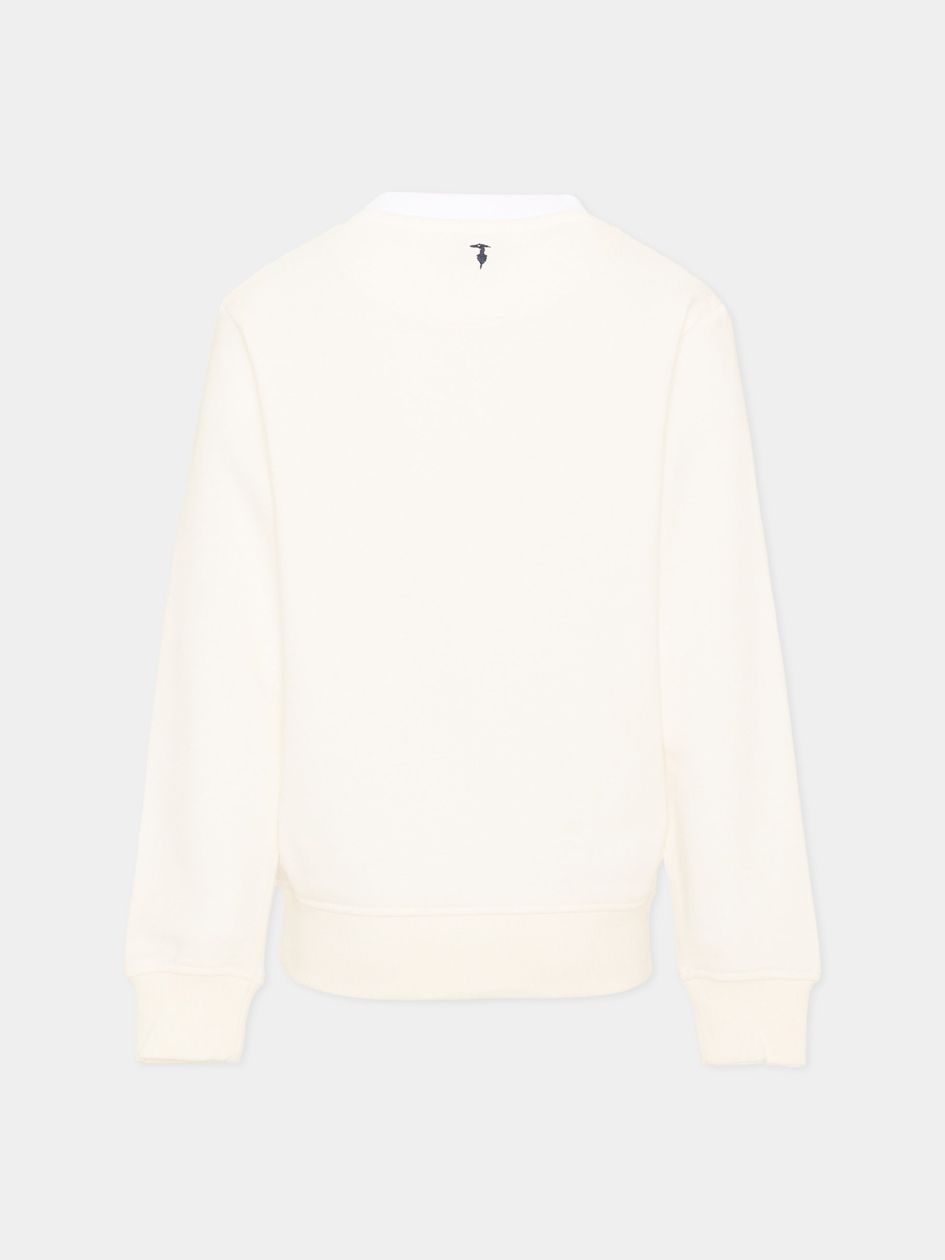 Felpa avorio per bambino con logo,Trussardi Junior,TBA26005FE OFF-WHITE OFF-WHITE