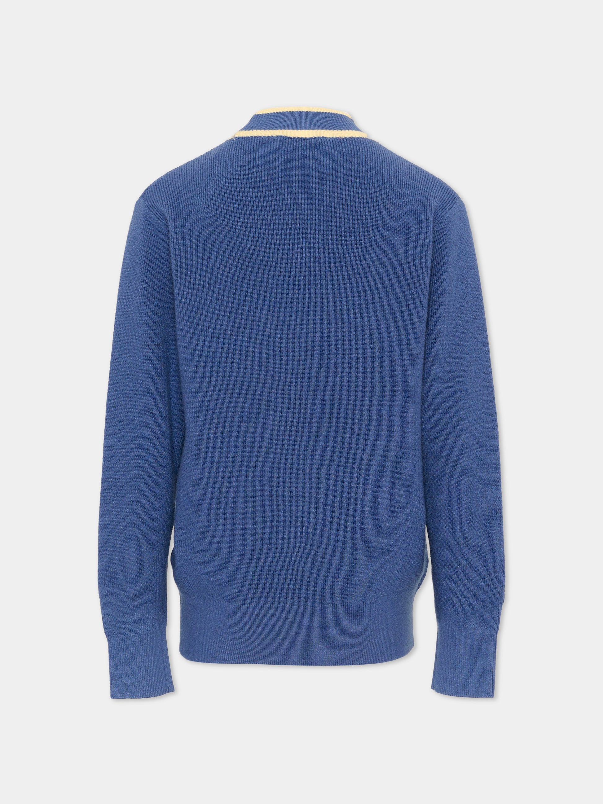 Dolcevita blu per bambino con patch logo,Trussardi Junior,TBA26061MA AVIO AVIO