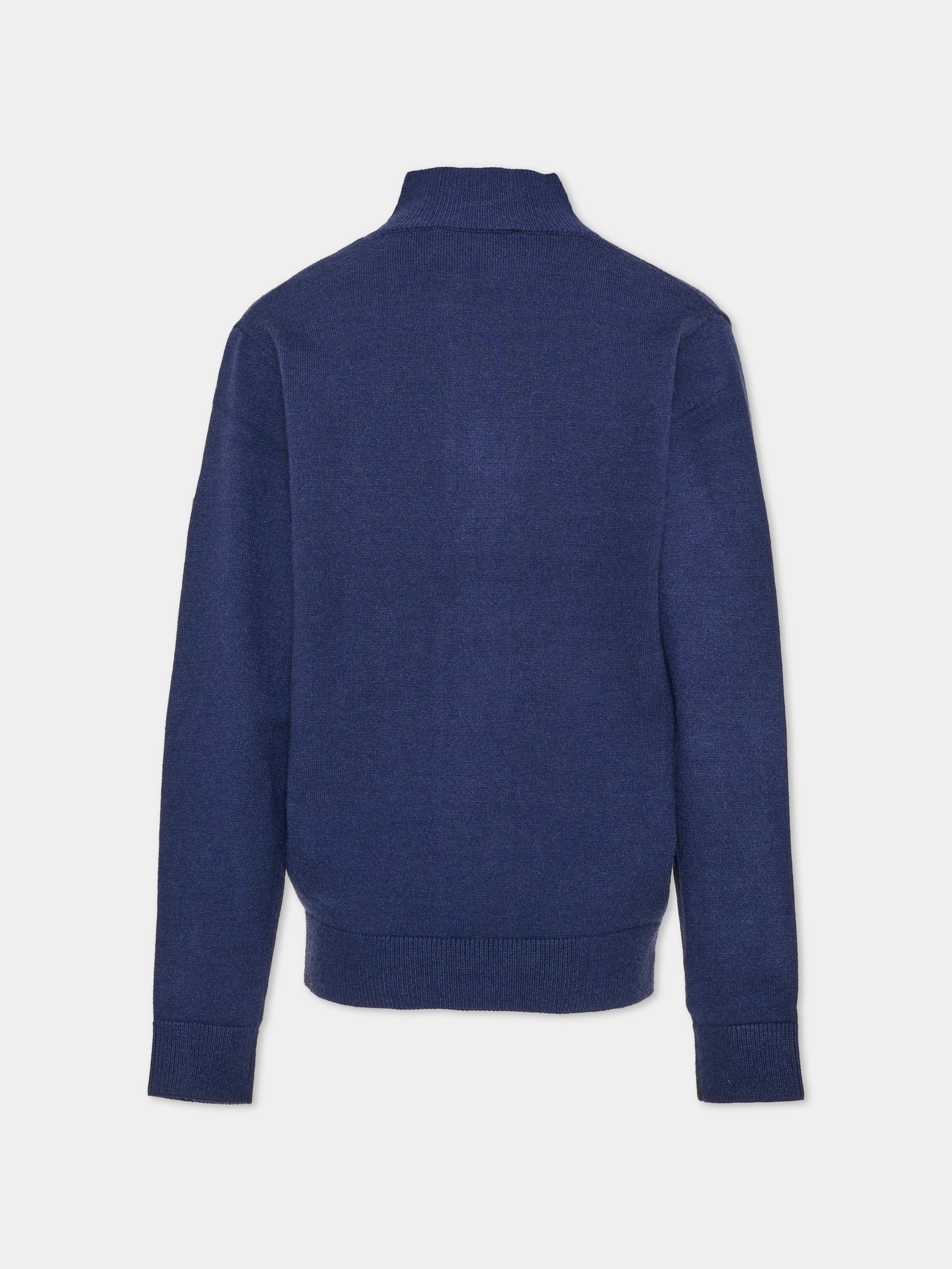 Cardigan blu per bambino con alamari,Trussardi Junior,TBA26013MA BLUE_NAVAL BLUE NAVAL