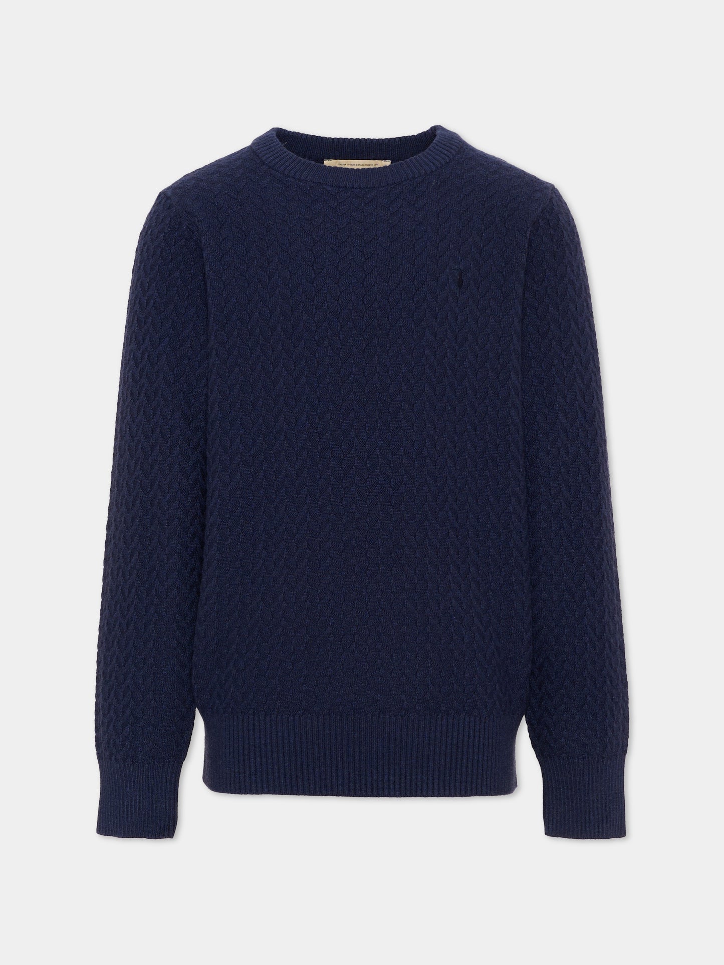 Maglione blu per bambino con logo,Trussardi Junior,TBA26003MA BLUE_NAVAL BLUE NAVAL