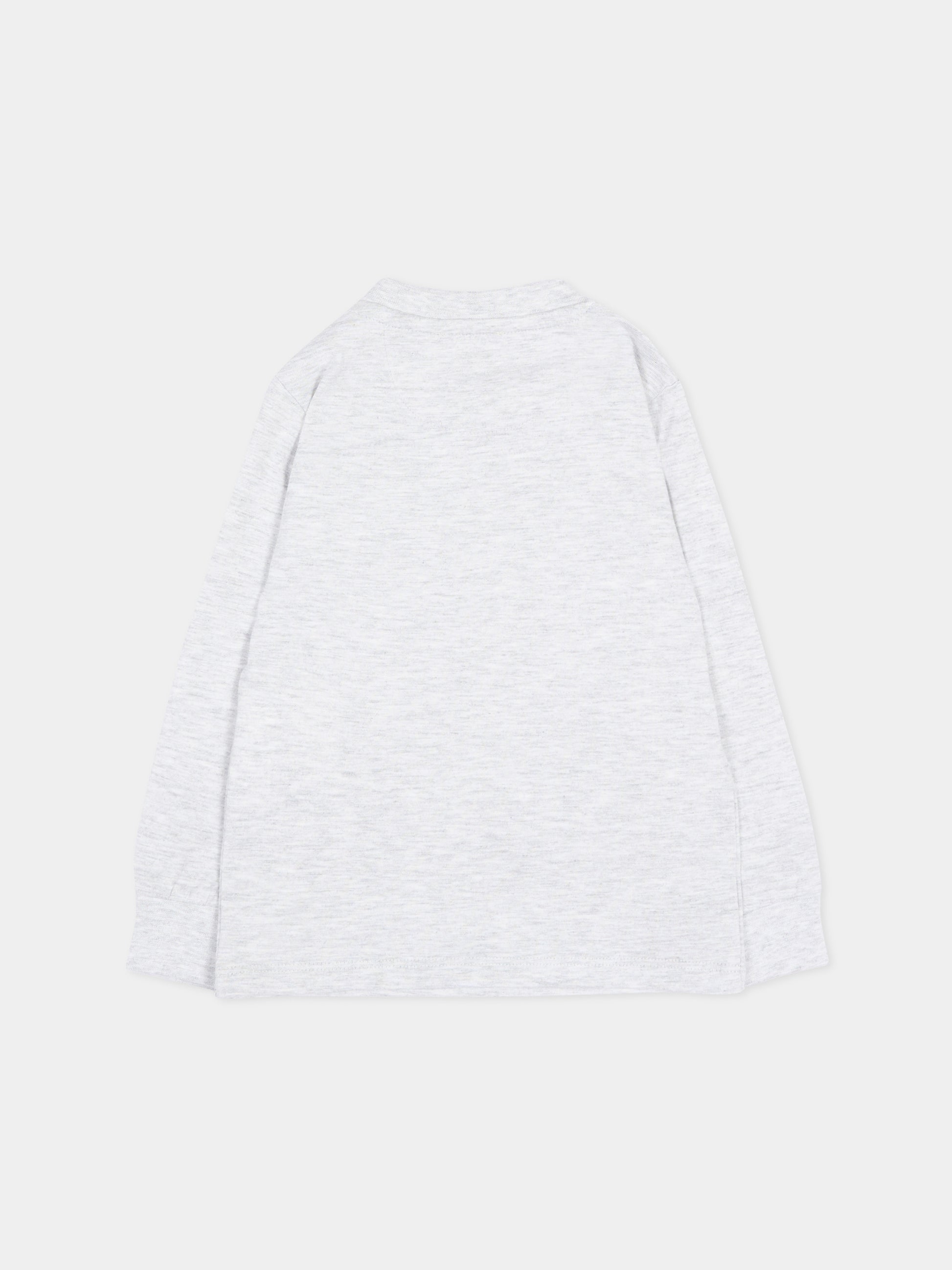 T-Shirt grigia per neonato con logo,Trussardi Junior,TIA26041TS GREY_LM/BN GREY LIGHT MELANGE
