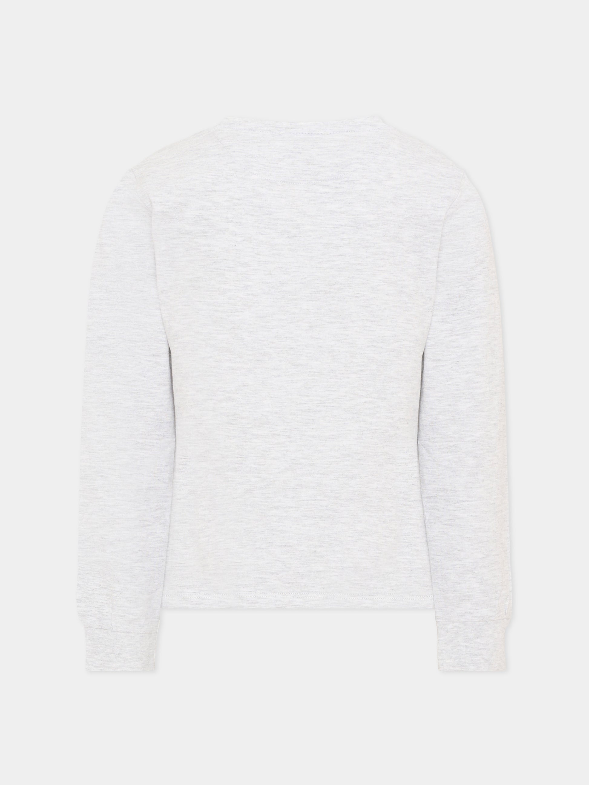 T-Shirt grigia per bambino con logo,Trussardi Junior,TIA26041TS GREY_LM/BN GREY LIGHT MELANGE