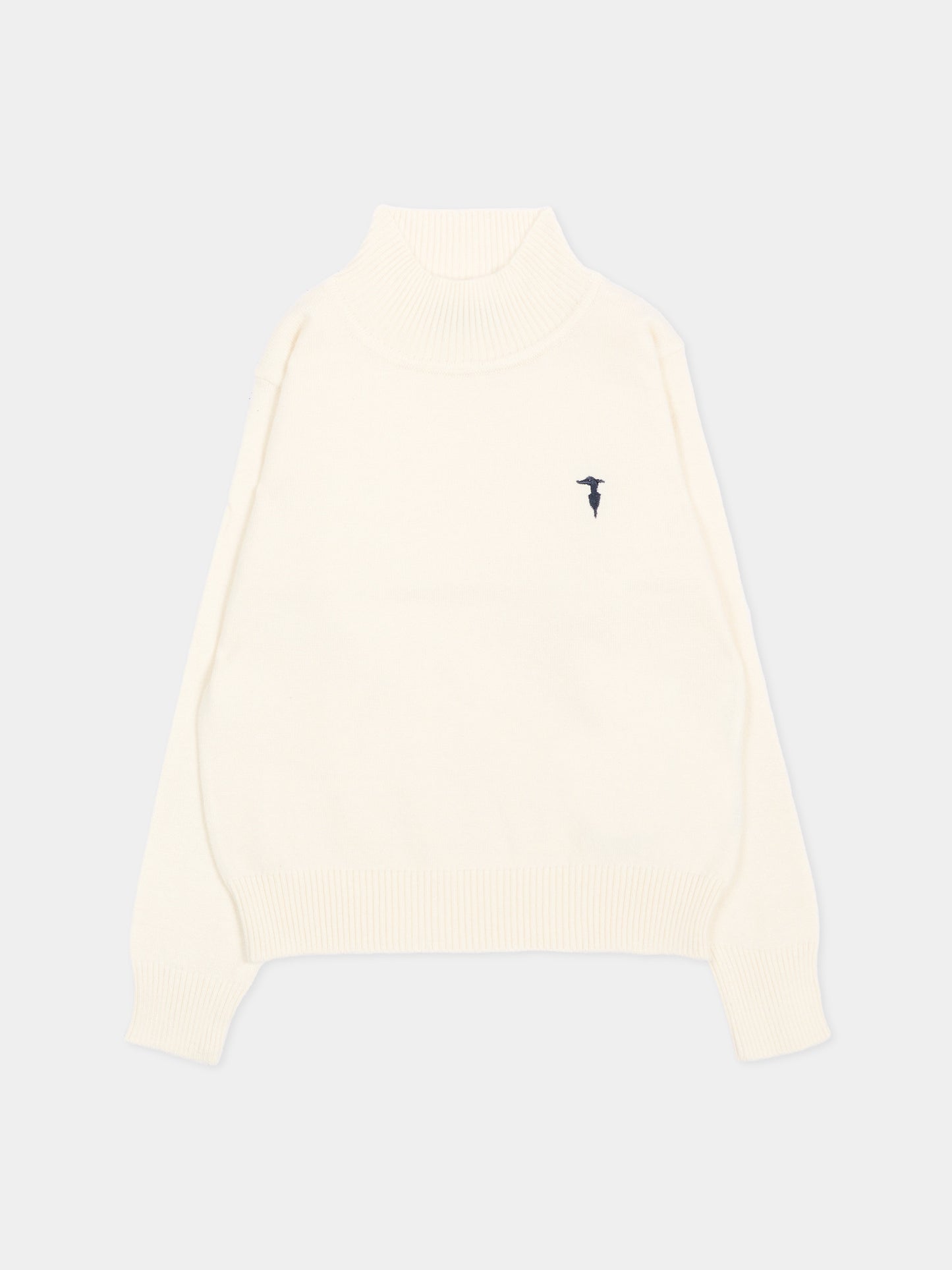 Dolcevita avorio per neonato con logo,Trussardi Junior,TIA26100MA OFF-WHITE OFF-WHITE