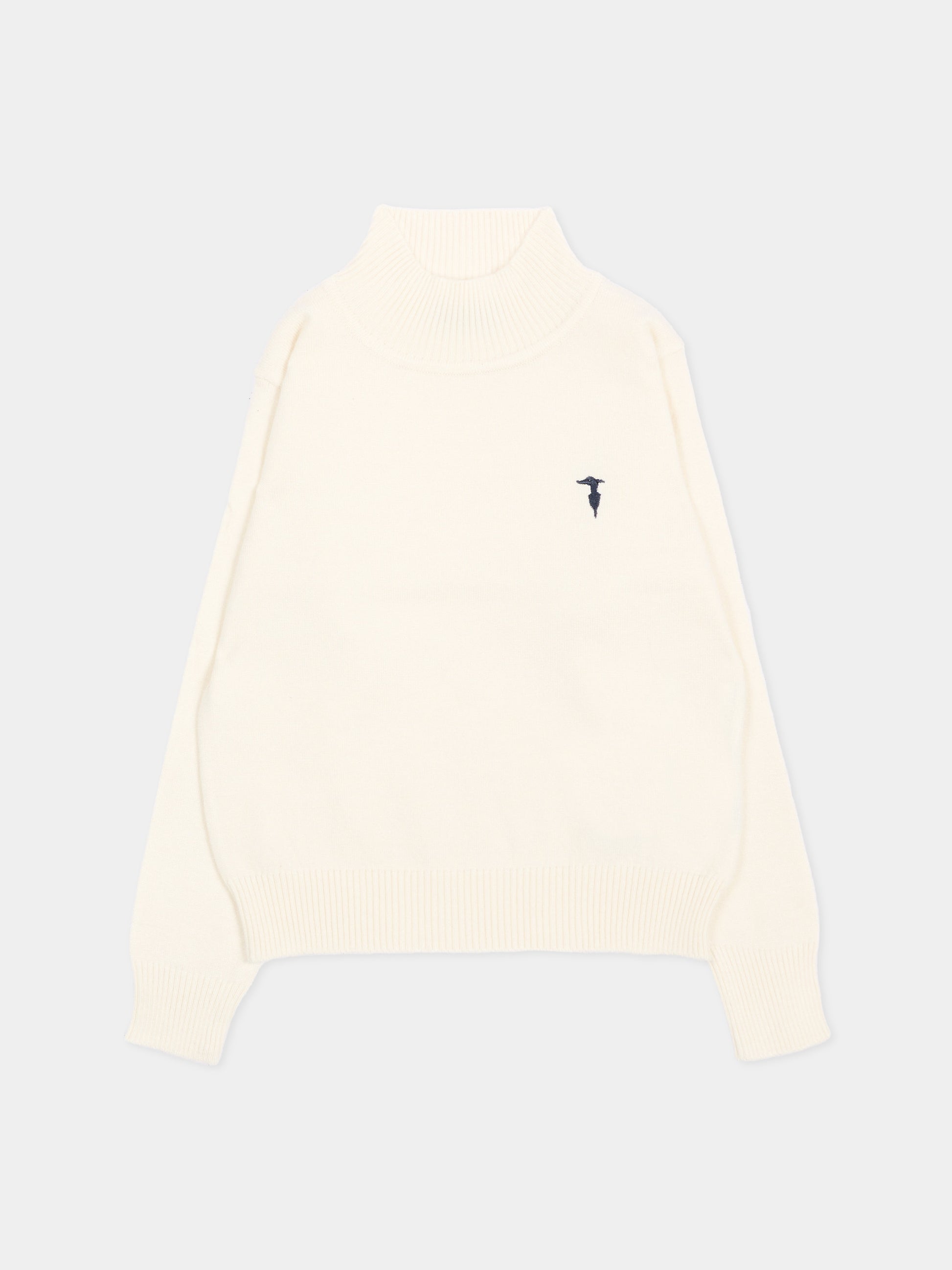 Dolcevita avorio per neonato con logo,Trussardi Junior,TIA26100MA OFF-WHITE OFF-WHITE