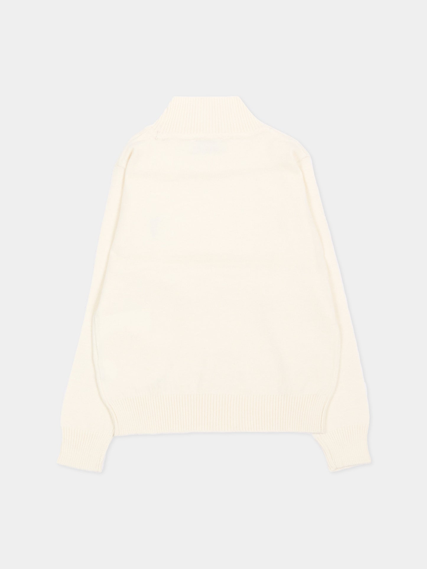 Dolcevita avorio per neonato con logo,Trussardi Junior,TIA26100MA OFF-WHITE OFF-WHITE