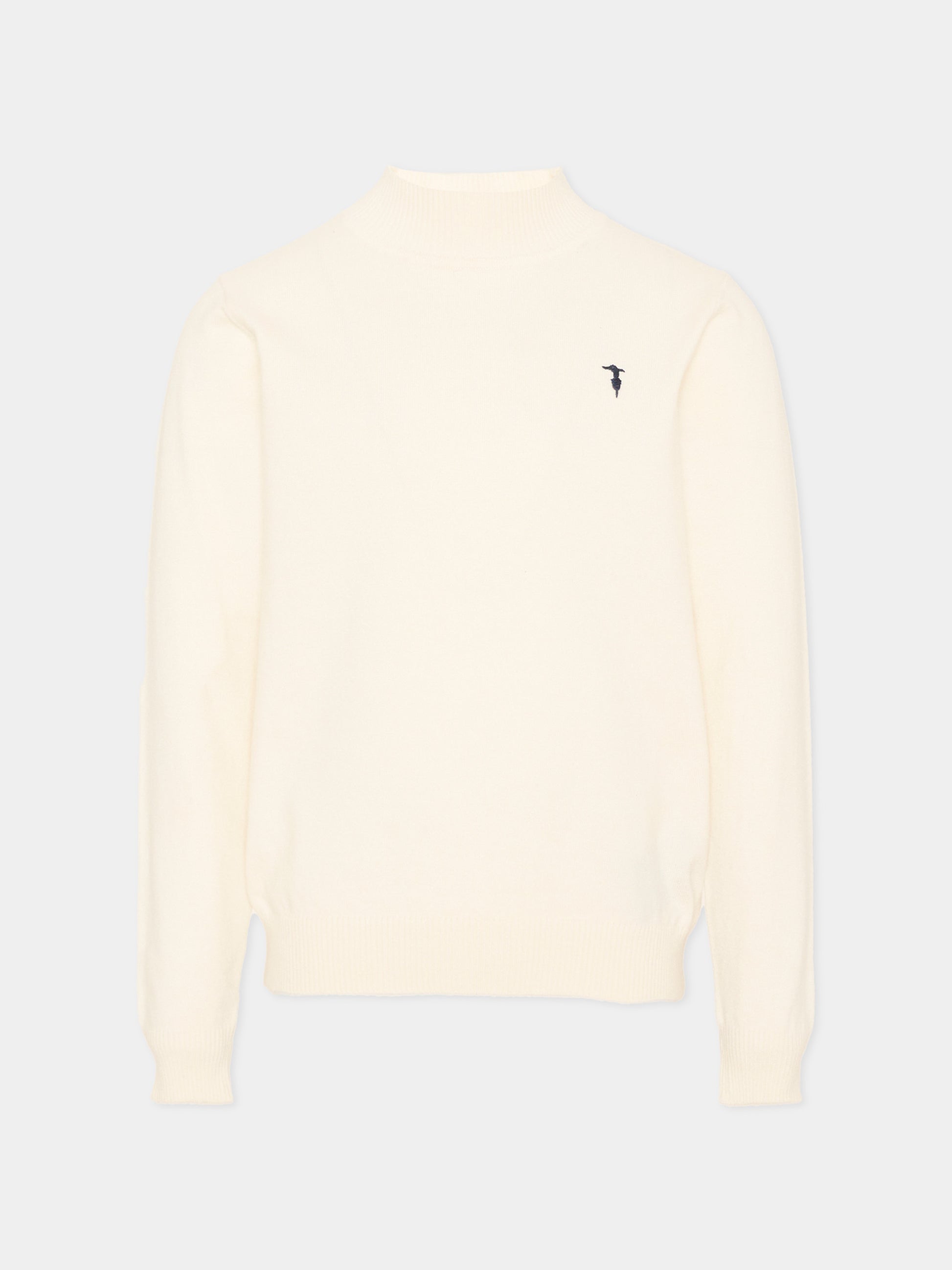 Dolcevita avorio per bambino con logo,Trussardi Junior,TIA26100MA OFF-WHITE OFF-WHITE